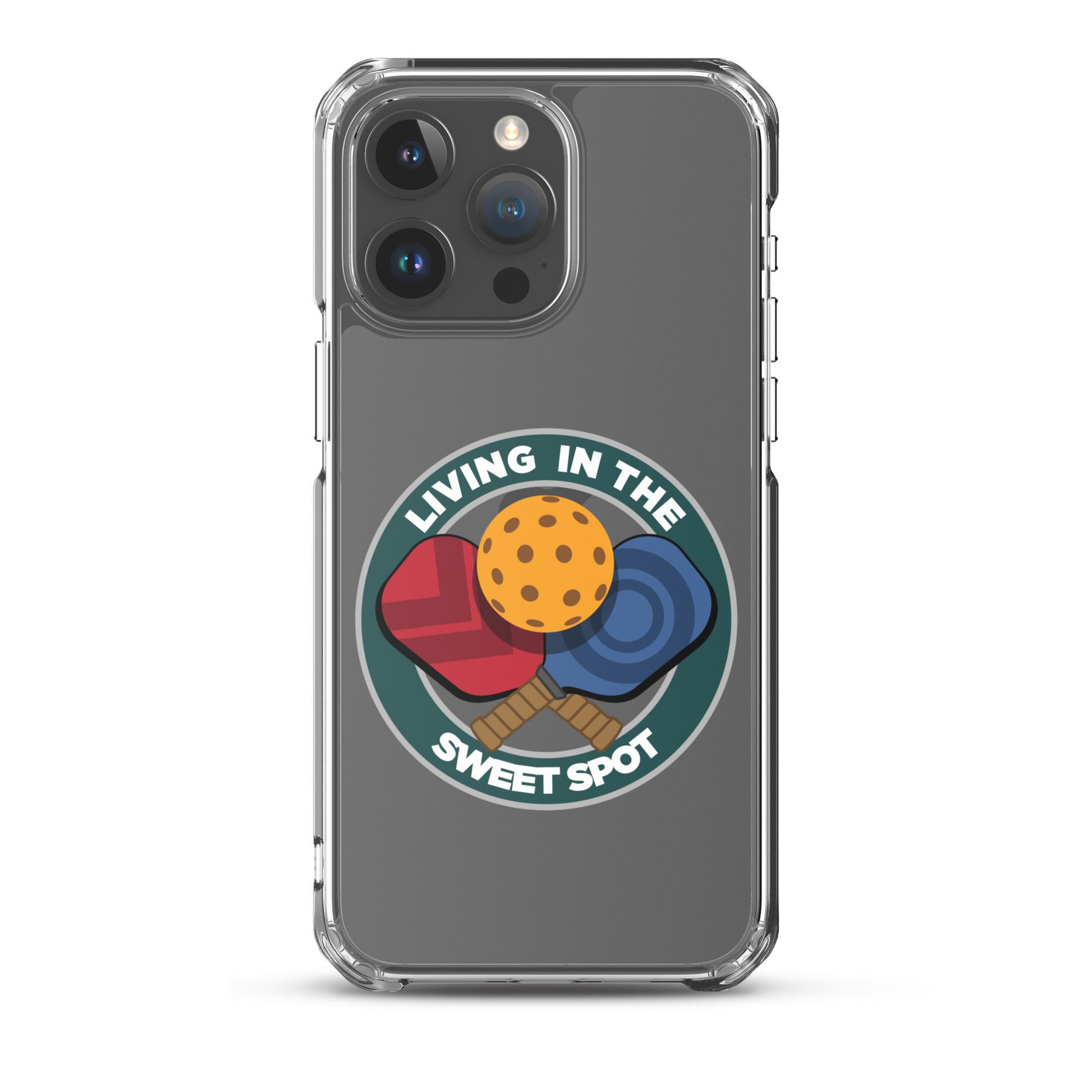 iPhone® Pickleball Case - "Living in the Sweet Spot" emblem - DocDink.com