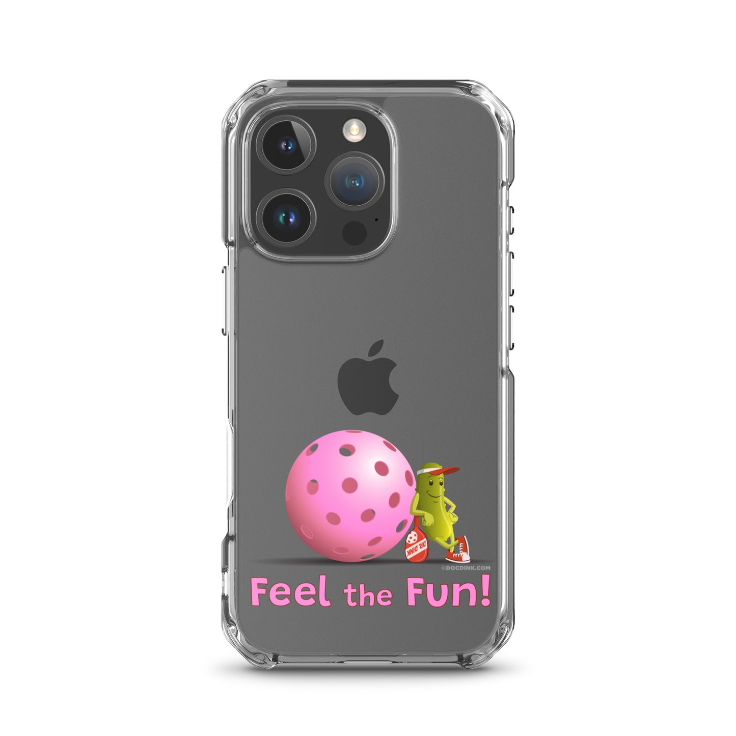 Pickleball iPhone® Case - Resting Pickleball - "Feel the Fun" #pink
