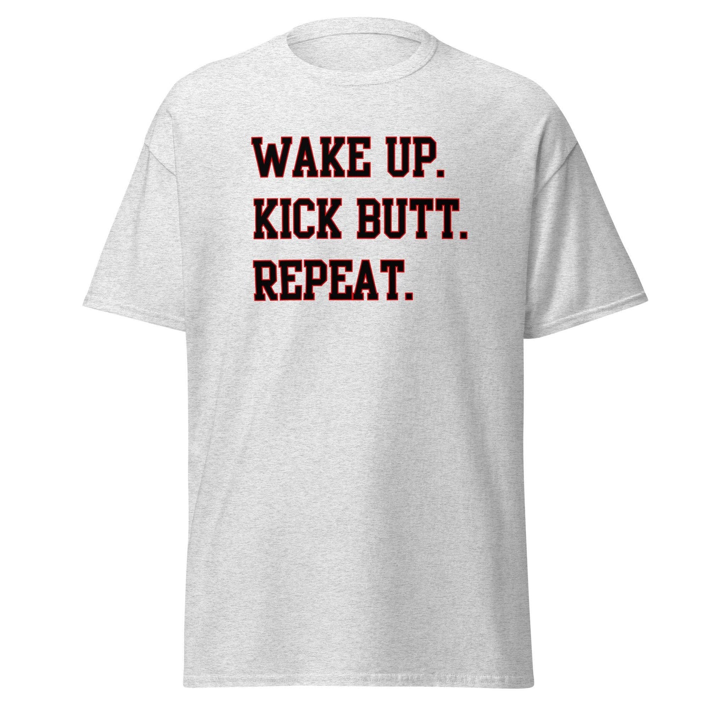 100% Cotton T-Shirt - WAKE UP - Black - DocDink.com