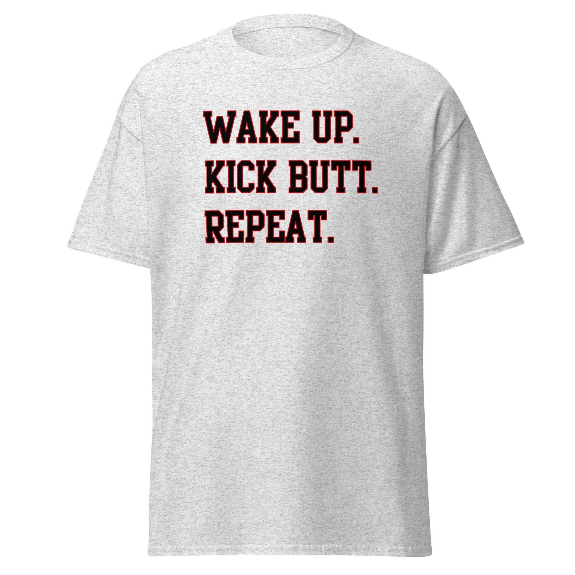 100% Cotton T-Shirt - WAKE UP - Black - DocDink.com