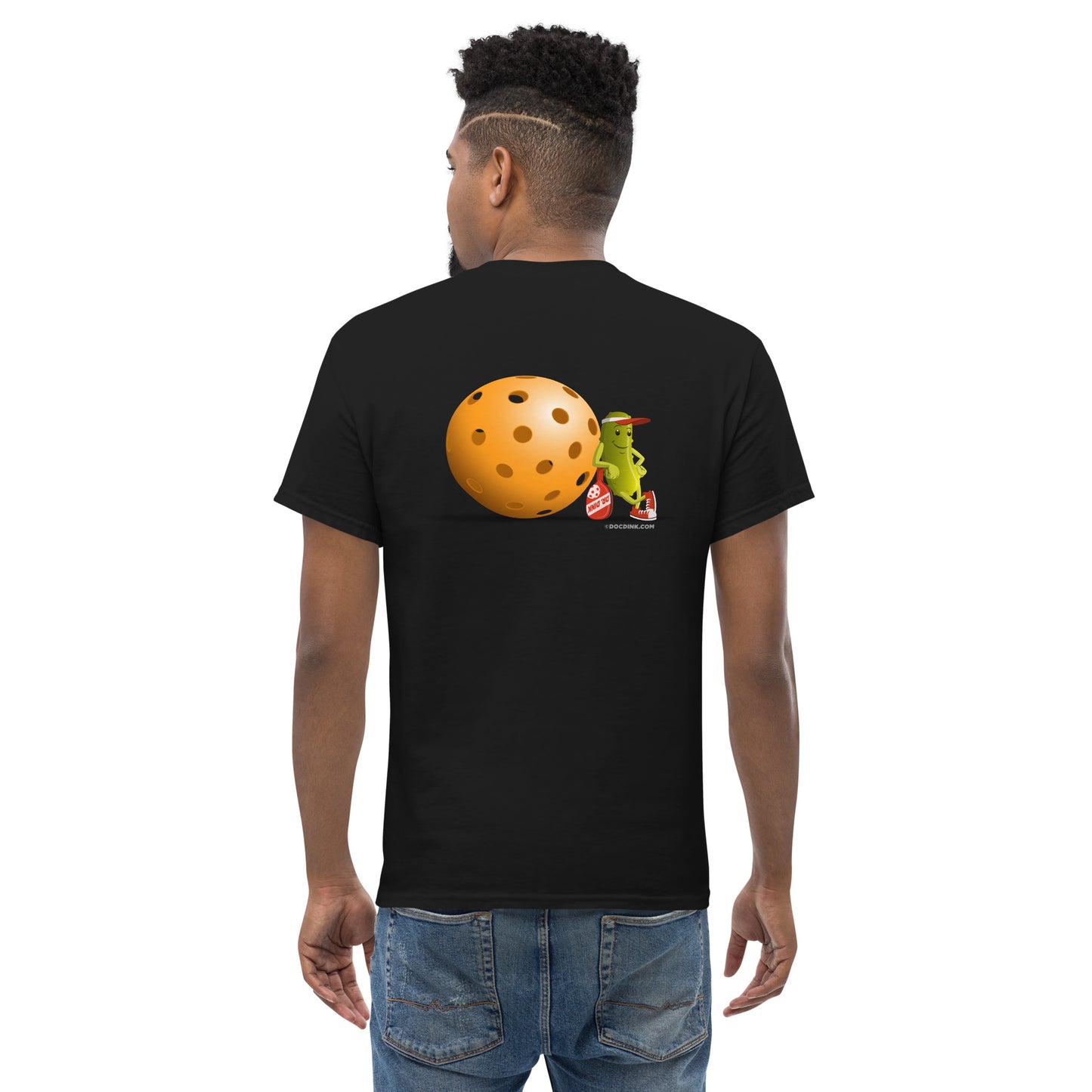 100% Cotton Pickleball T-Shirt - "Just Resting" on pocket & back - DocDink.com