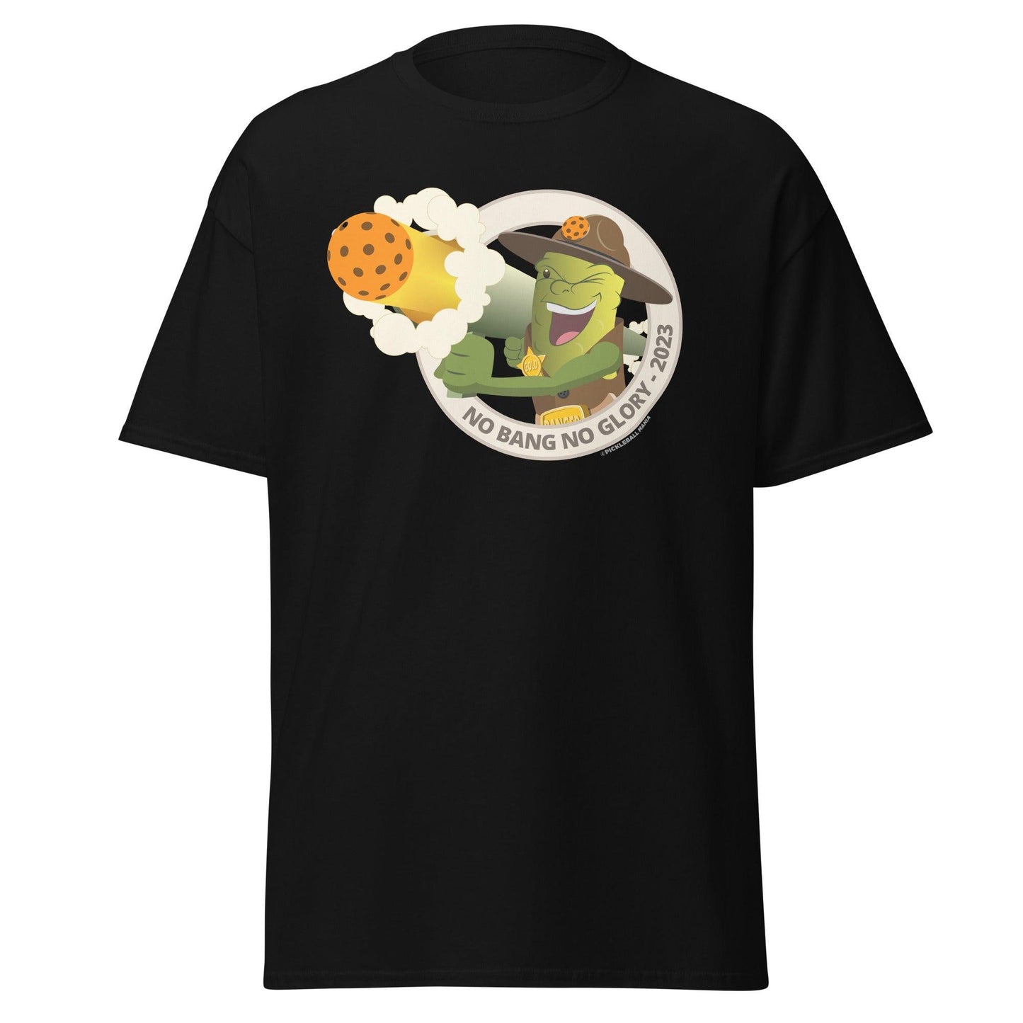100% Cotton Pickleball T-Shirt - "No Bang, No Glory" - DocDink.com