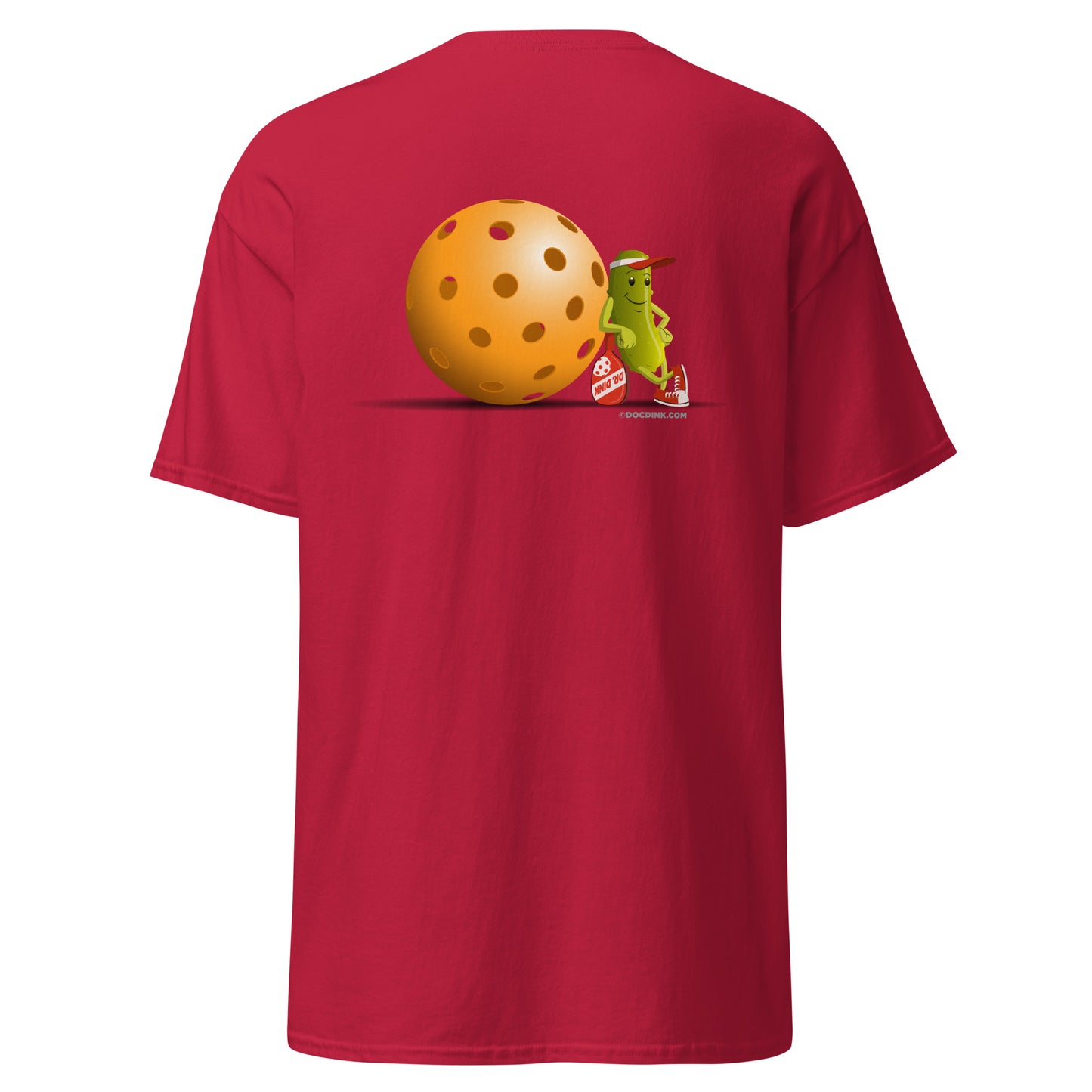 100% Cotton Pickleball T-Shirt - "Just Resting" on pocket & back - DocDink.com