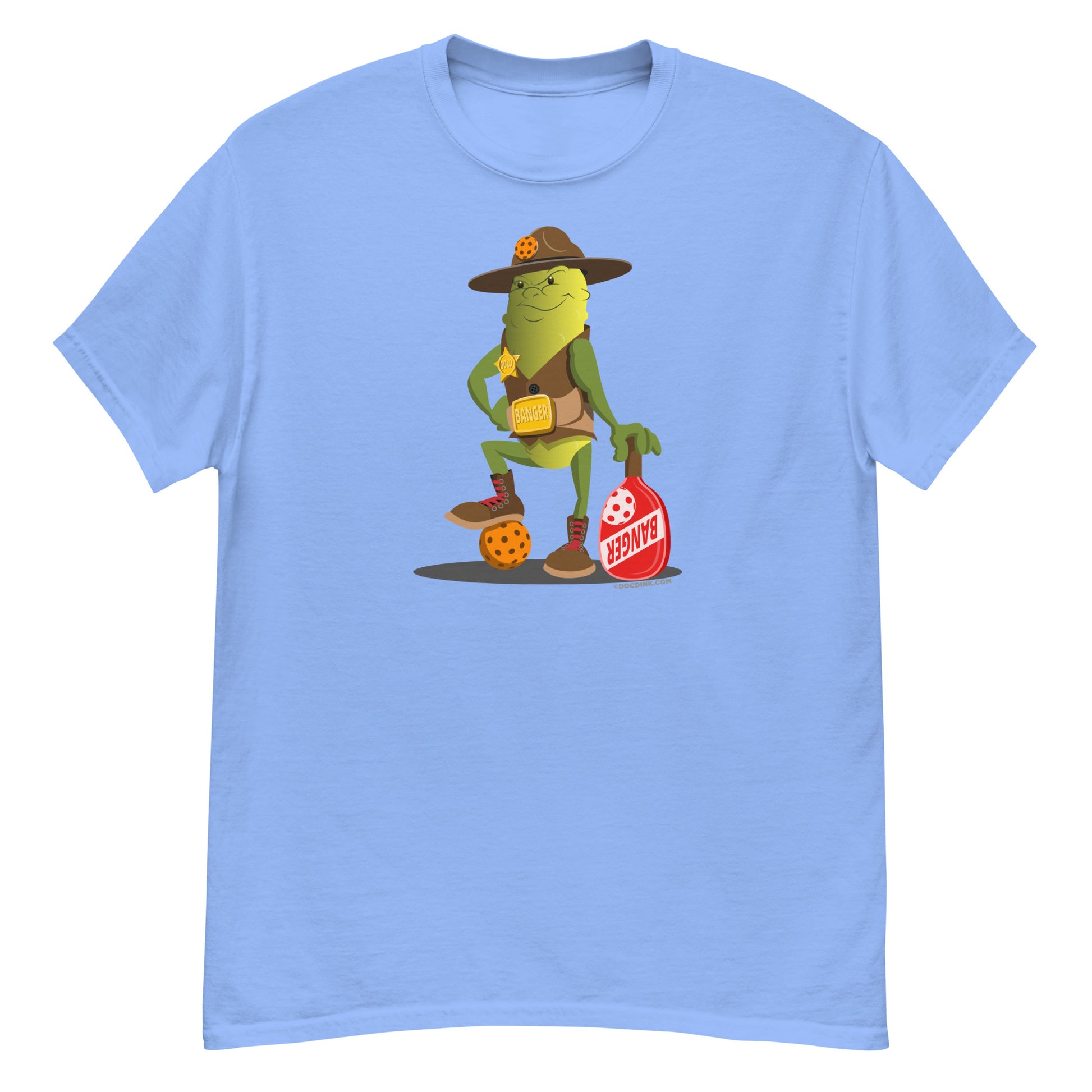 100% Cotton Pickleball T-Shirt - Sgt. Banger's Ready to Play - DocDink.com