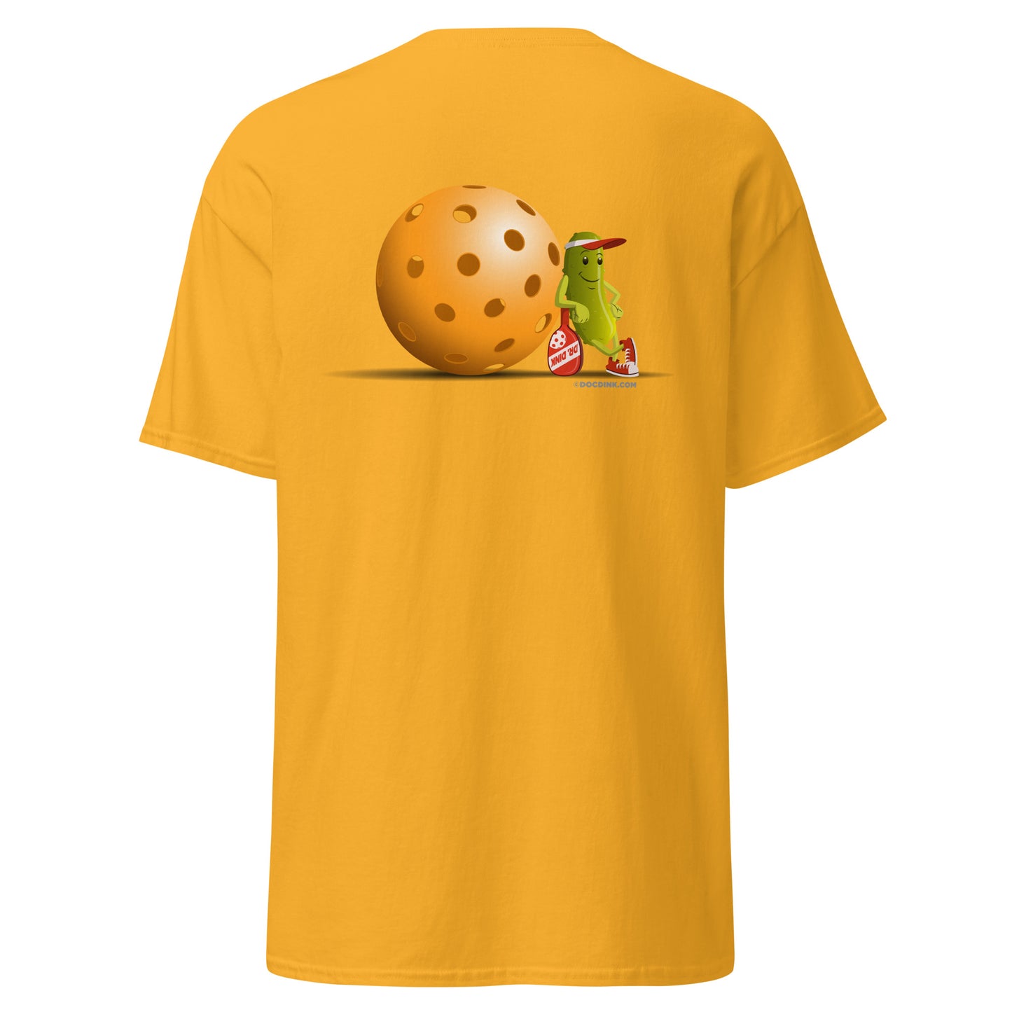 100% Cotton Pickleball T-Shirt - "Just Resting" on pocket & back - DocDink.com