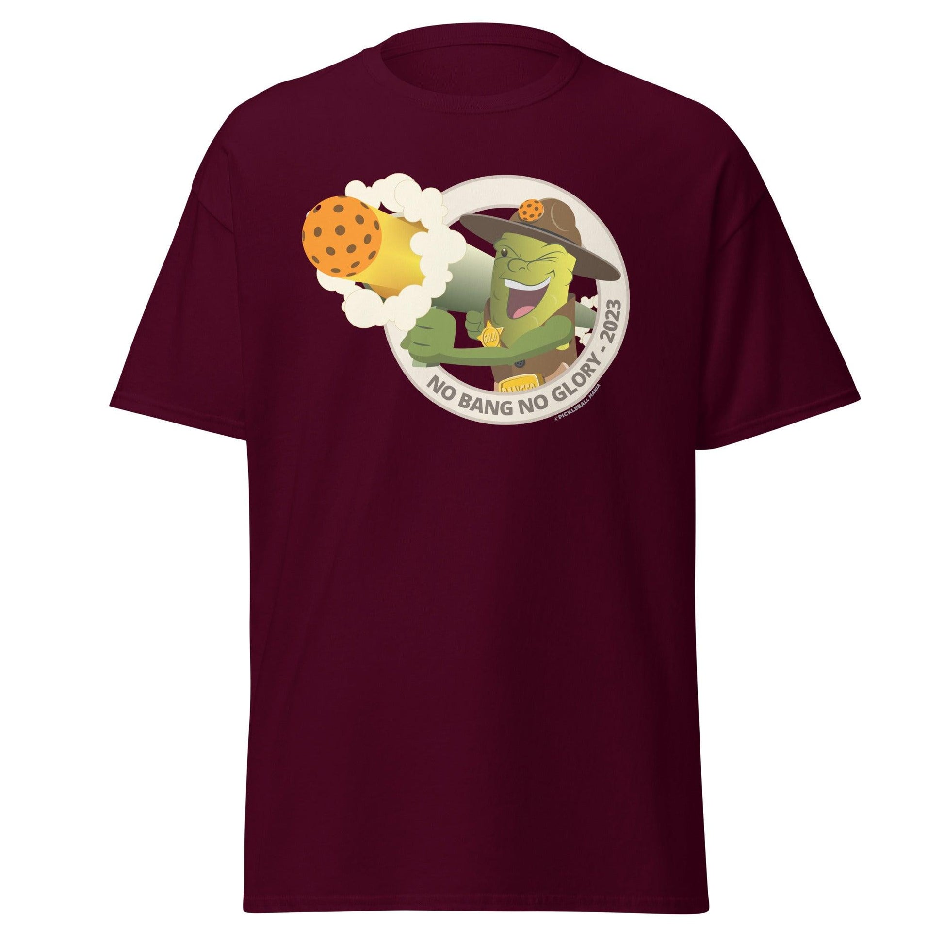 100% Cotton Pickleball T-Shirt - "No Bang, No Glory" - DocDink.com