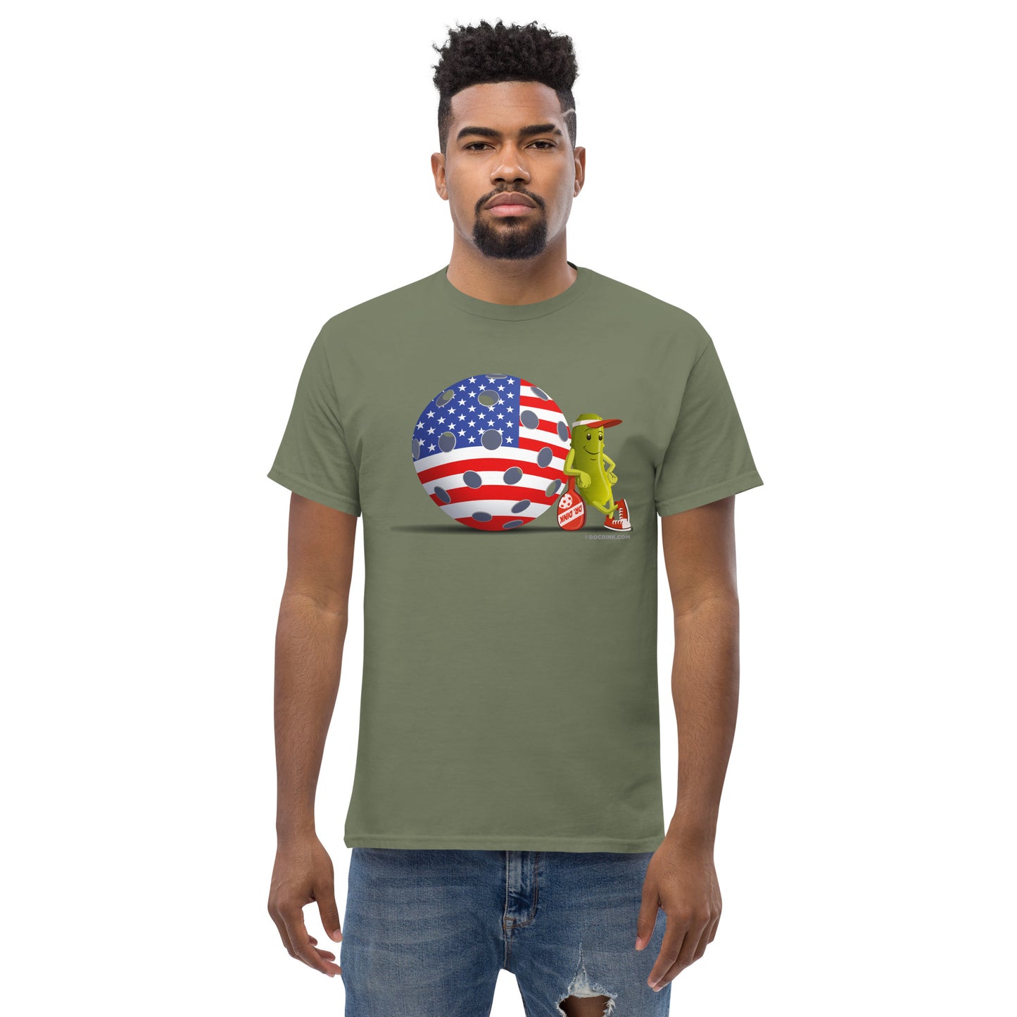 100% Cotton Pickleball T-Shirt - Resting Pickleball USA - DocDink.com