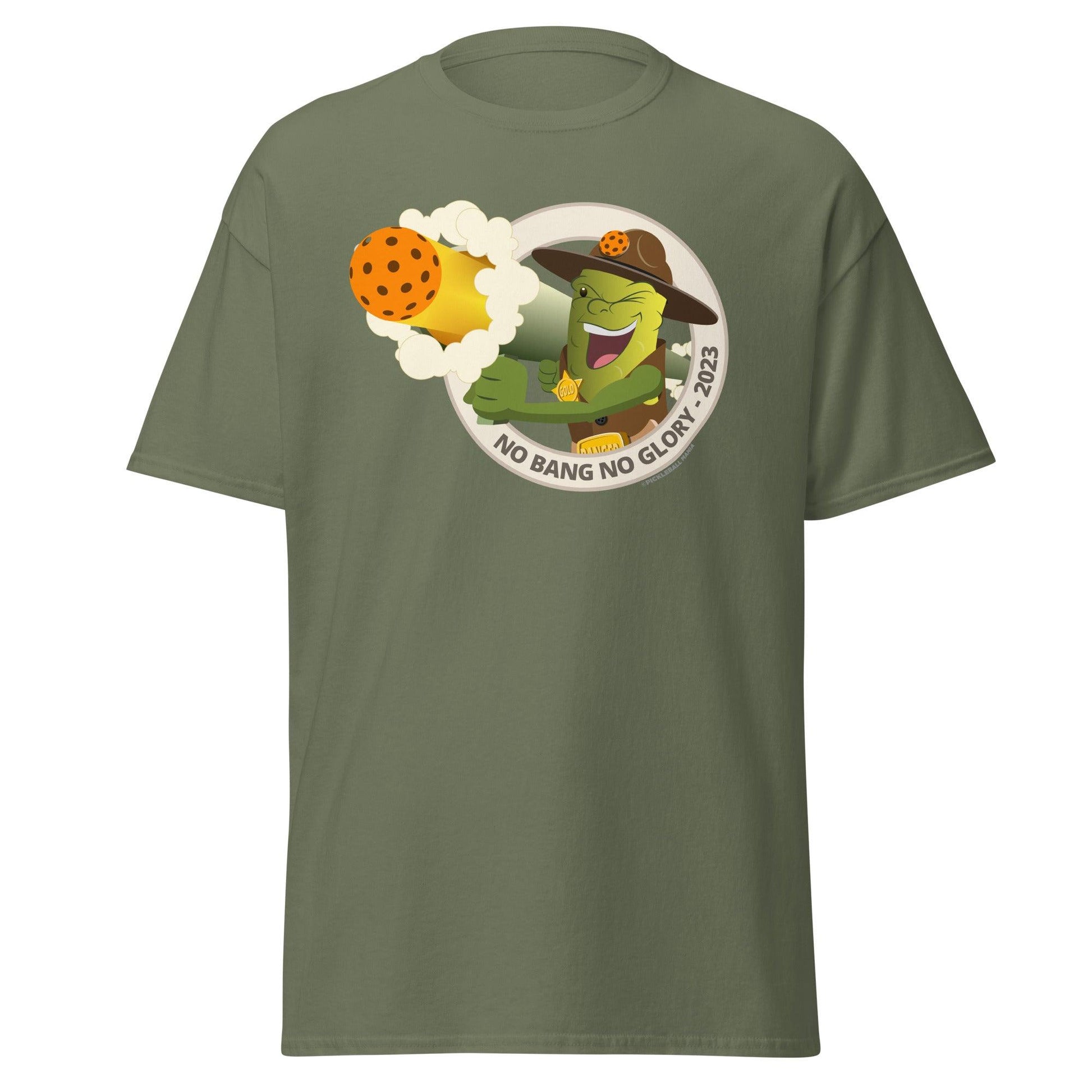 100% Cotton Pickleball T-Shirt - "No Bang, No Glory" - DocDink.com