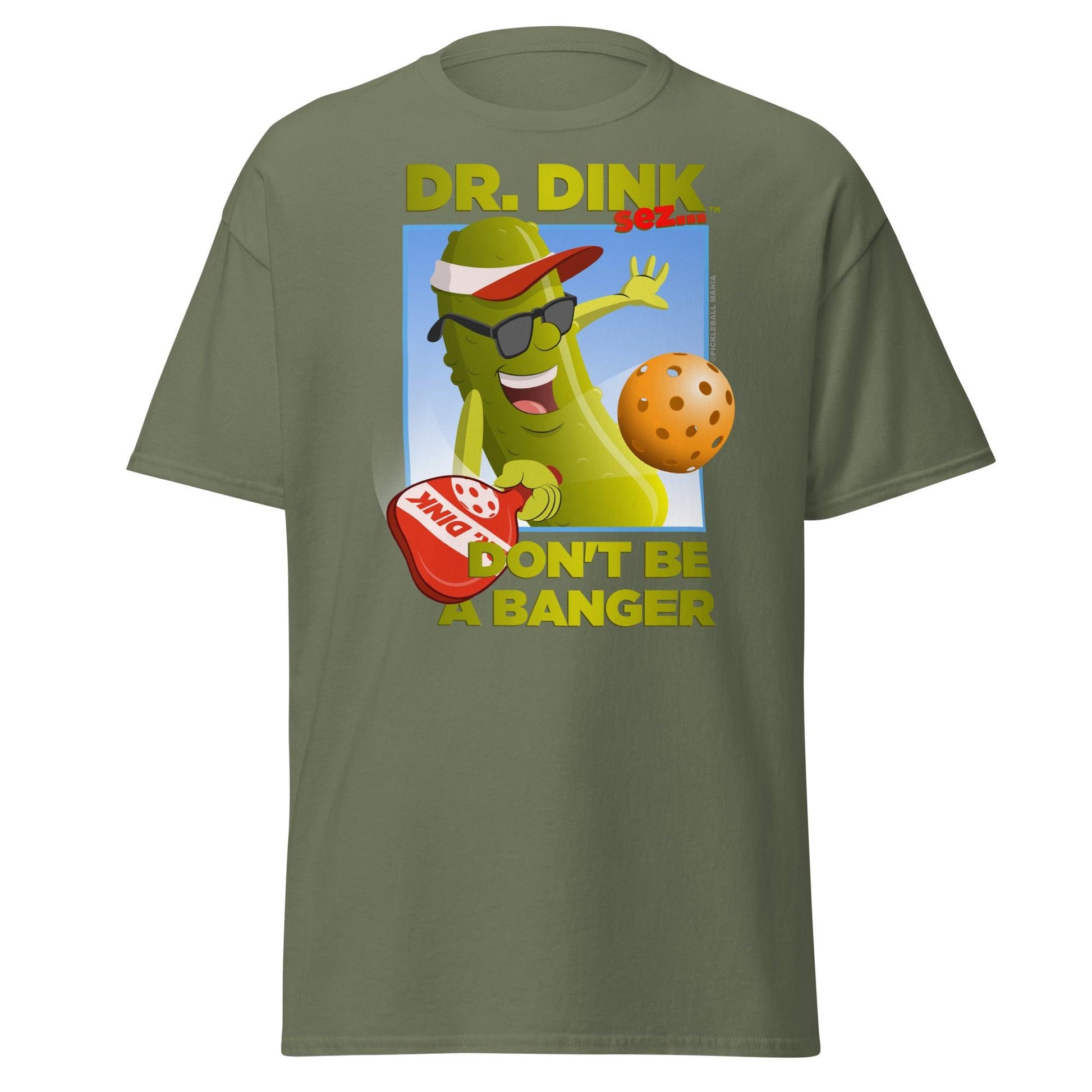 Unisex 100% Cotton Pickleball T-Shirt - "Don't be a Banger!" - DocDink.com