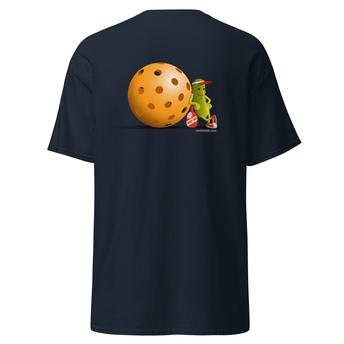 100% Cotton Pickleball T-Shirt - "Just Resting" on pocket & back - DocDink.com