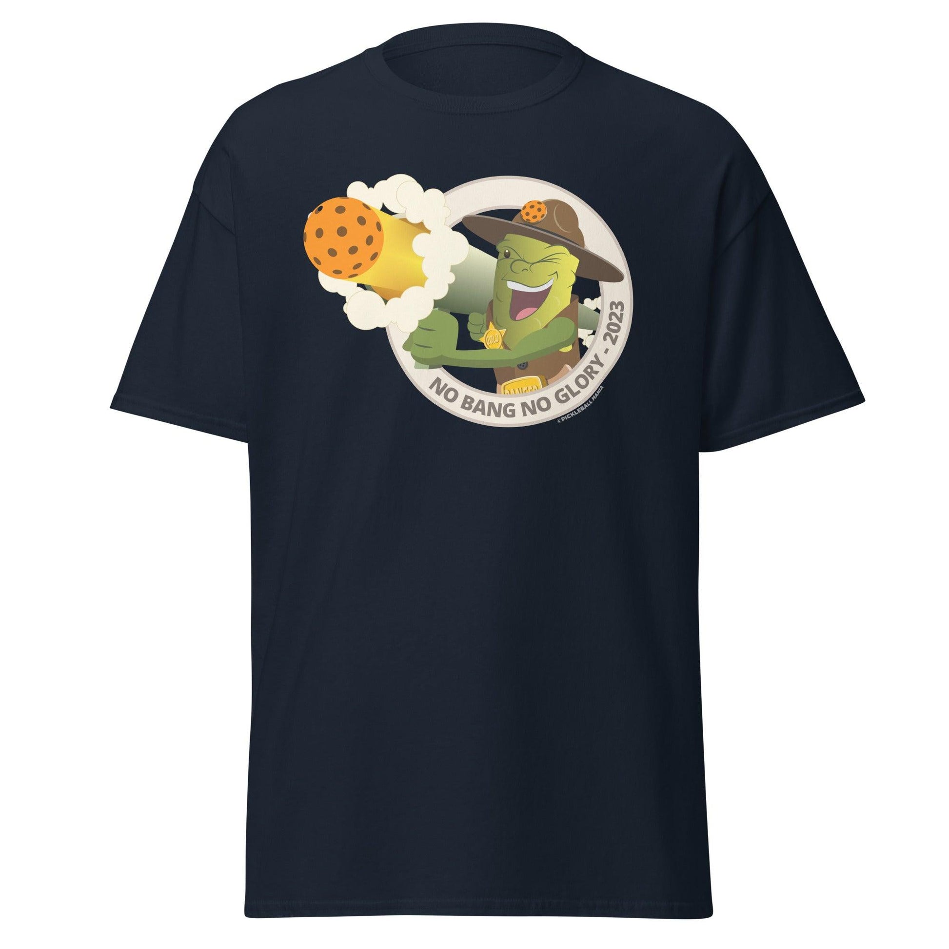 100% Cotton Pickleball T-Shirt - "No Bang, No Glory" - DocDink.com