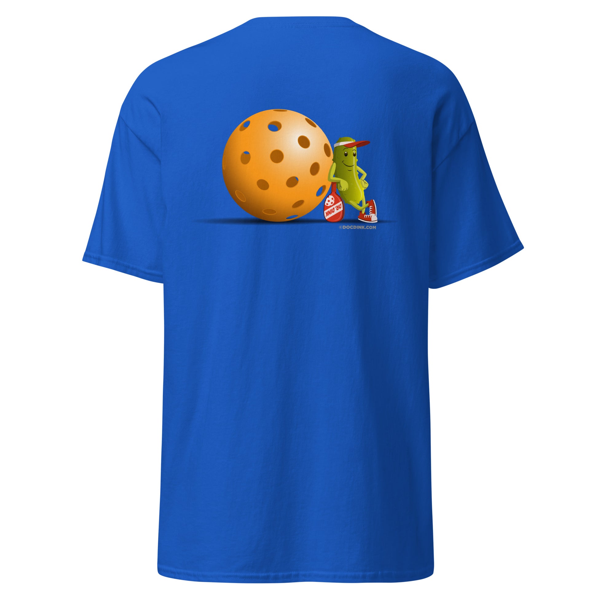 100% Cotton Pickleball T-Shirt - "Just Resting" on pocket & back - DocDink.com