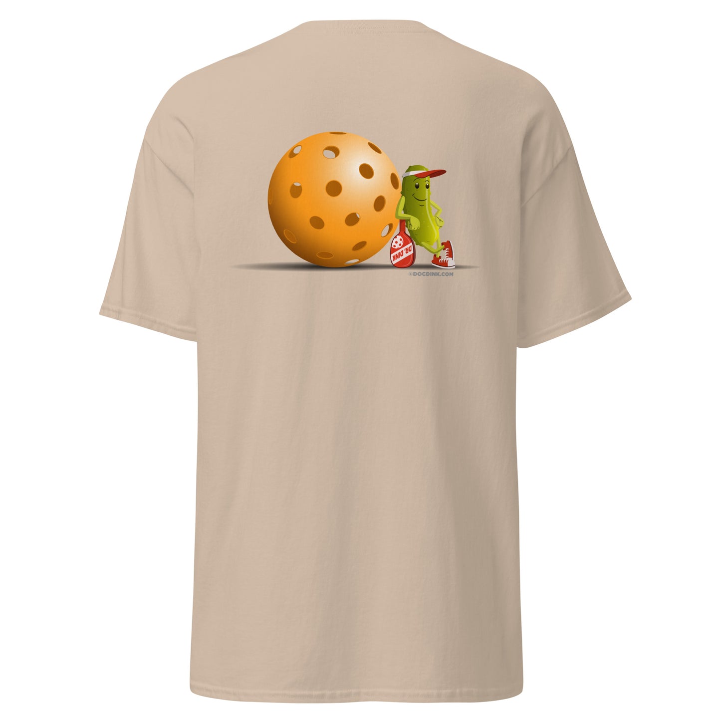 100% Cotton Pickleball T-Shirt - "Just Resting" on pocket & back - DocDink.com