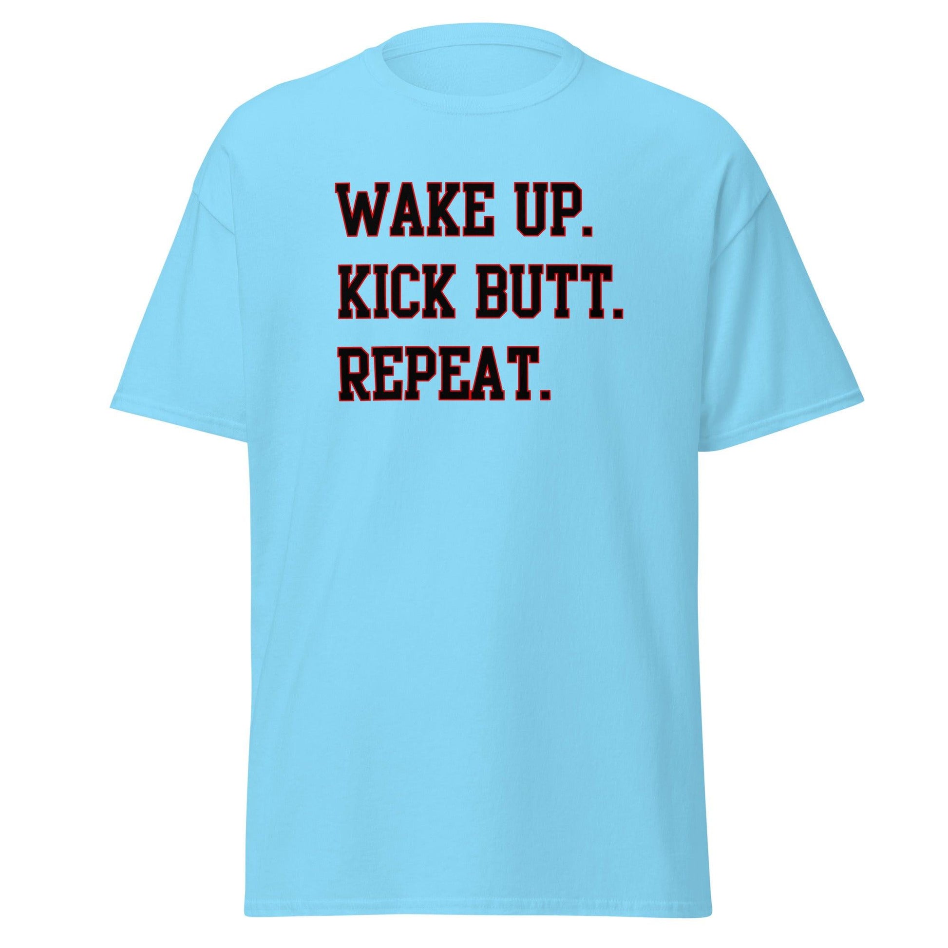 100% Cotton T-Shirt - WAKE UP - Black - DocDink.com