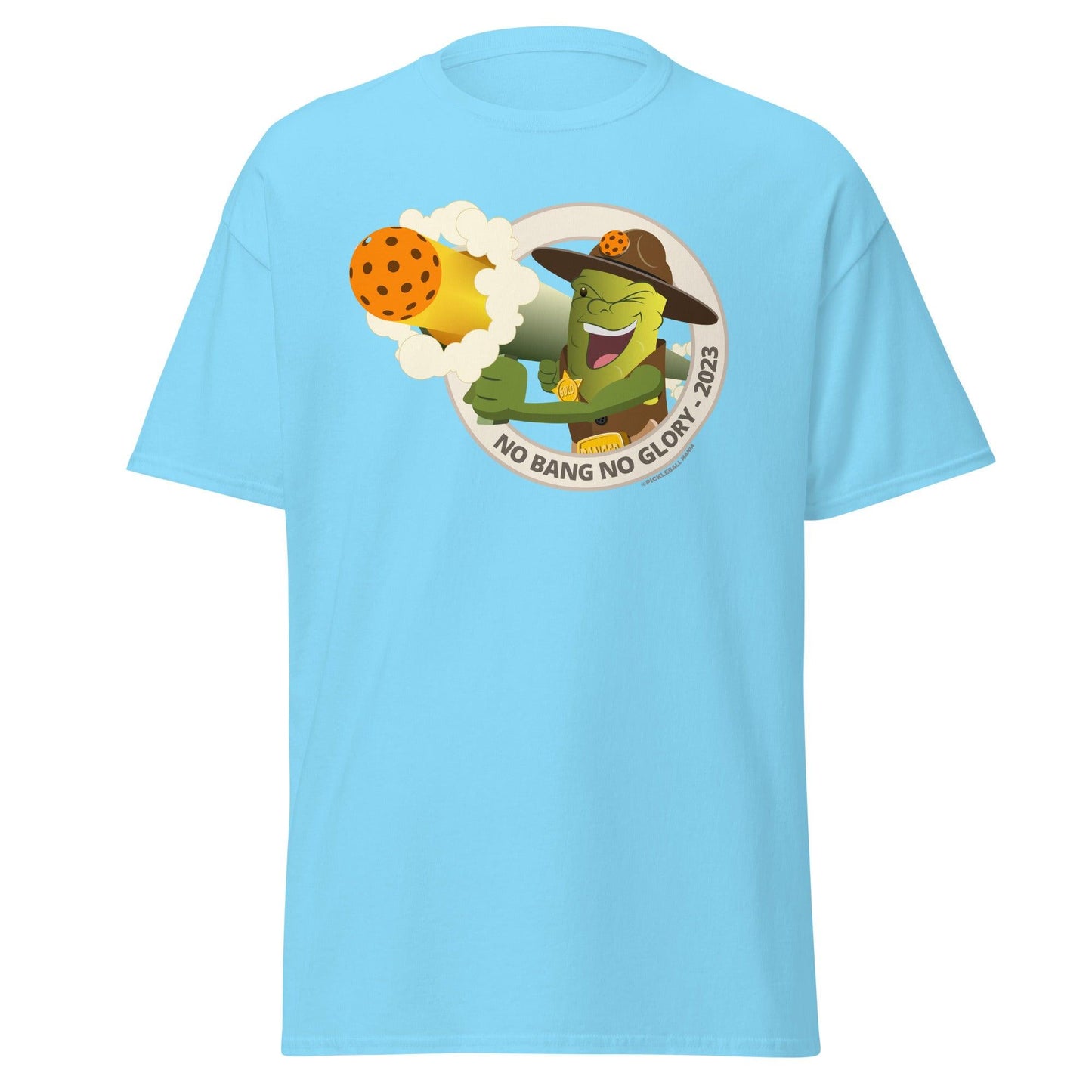 100% Cotton Pickleball T-Shirt - "No Bang, No Glory" - DocDink.com