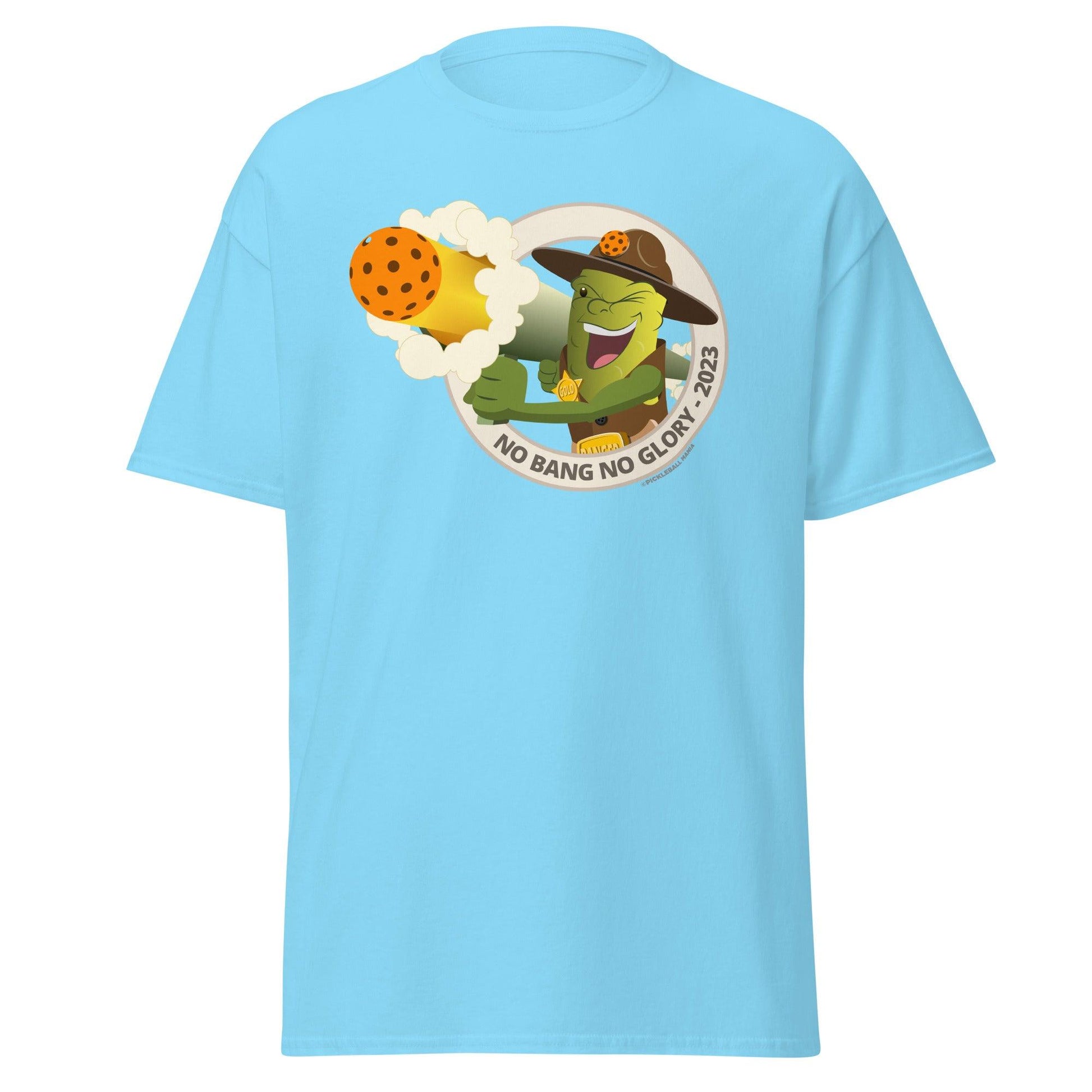 100% Cotton Pickleball T-Shirt - "No Bang, No Glory" - DocDink.com
