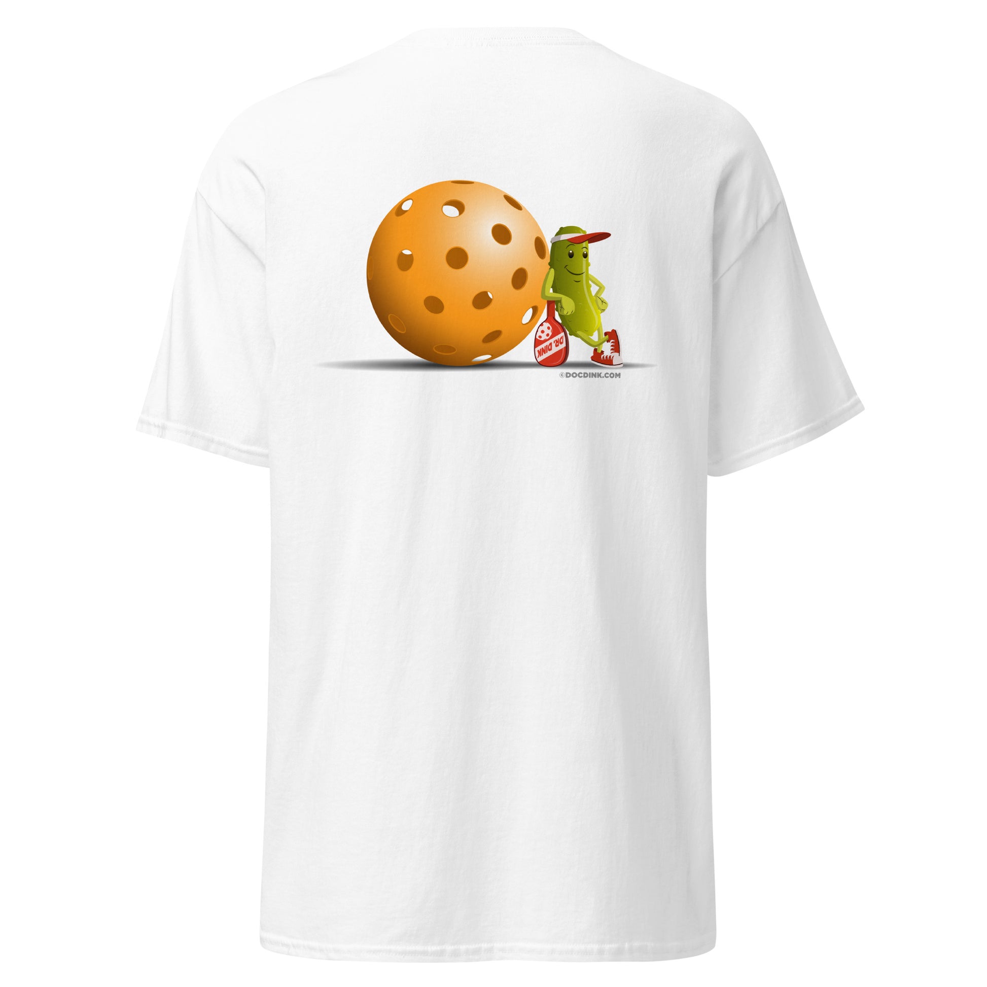100% Cotton Pickleball T-Shirt - "Just Resting" on pocket & back - DocDink.com