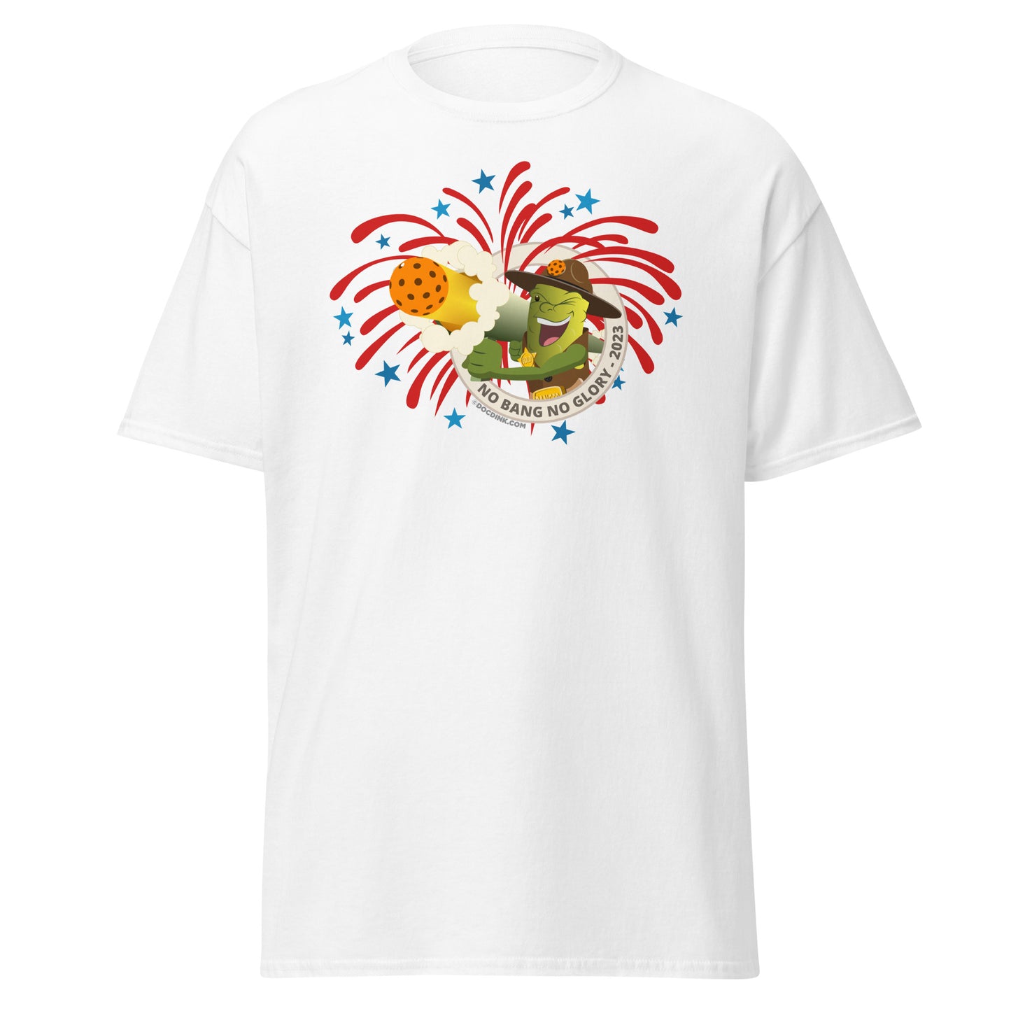 100% Cotton Pickleball T-Shirt - Fireworks USA - DocDink.com