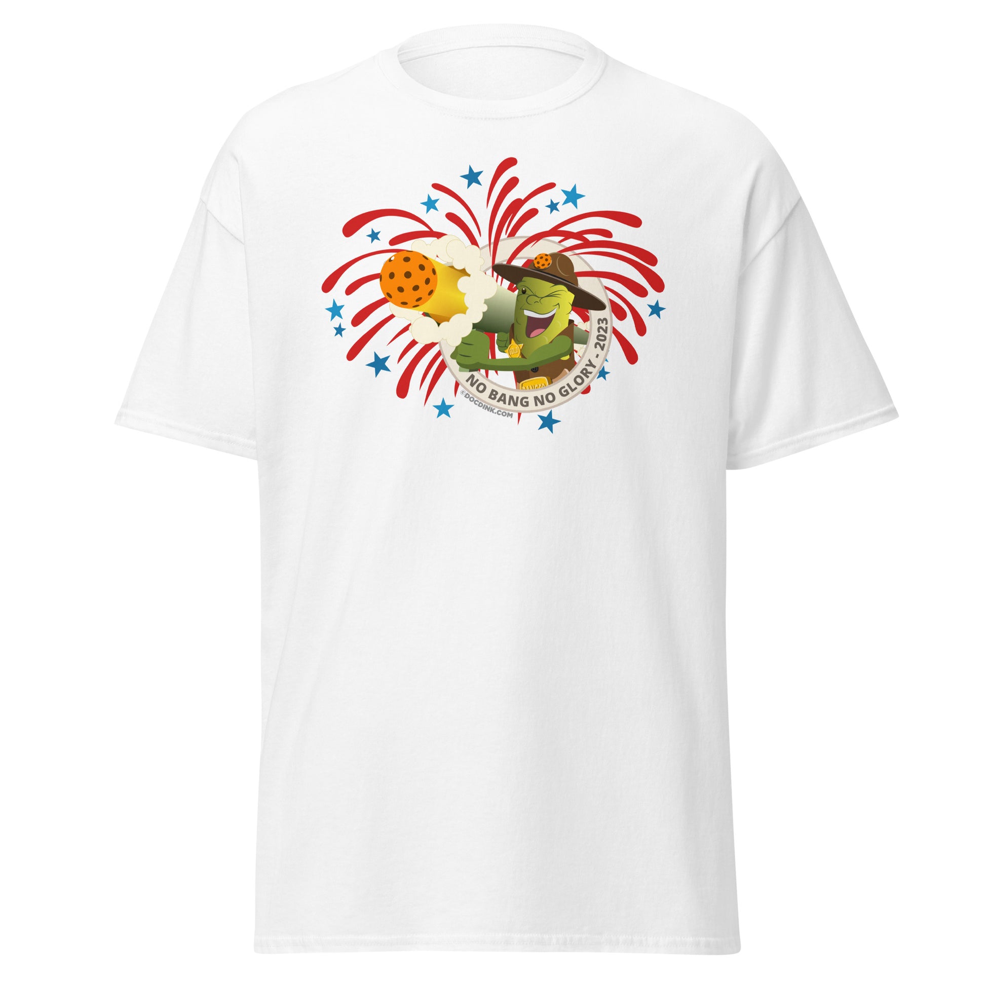 100% Cotton Pickleball T-Shirt - Fireworks USA - DocDink.com