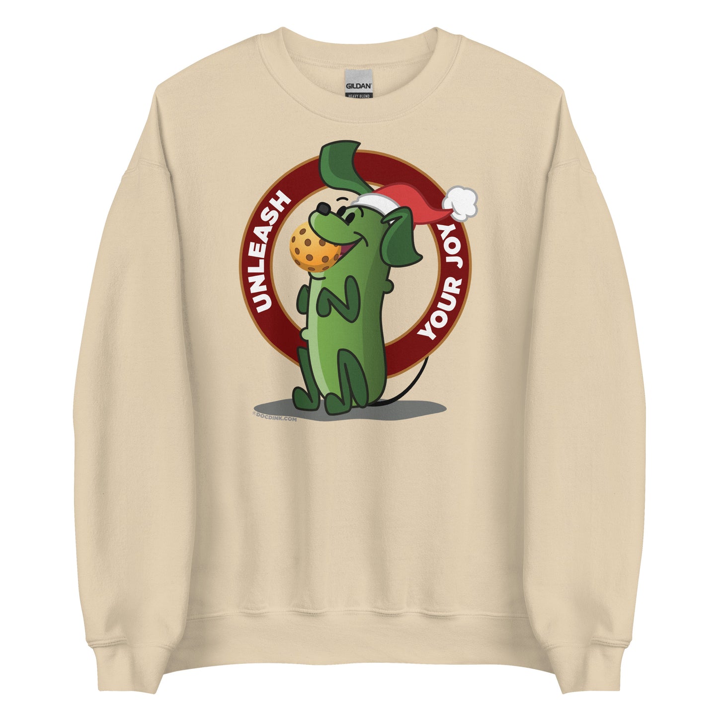 Pickleball Sweatshirt - Pickles "Unleash your Joy" - Christmas - DocDink.com