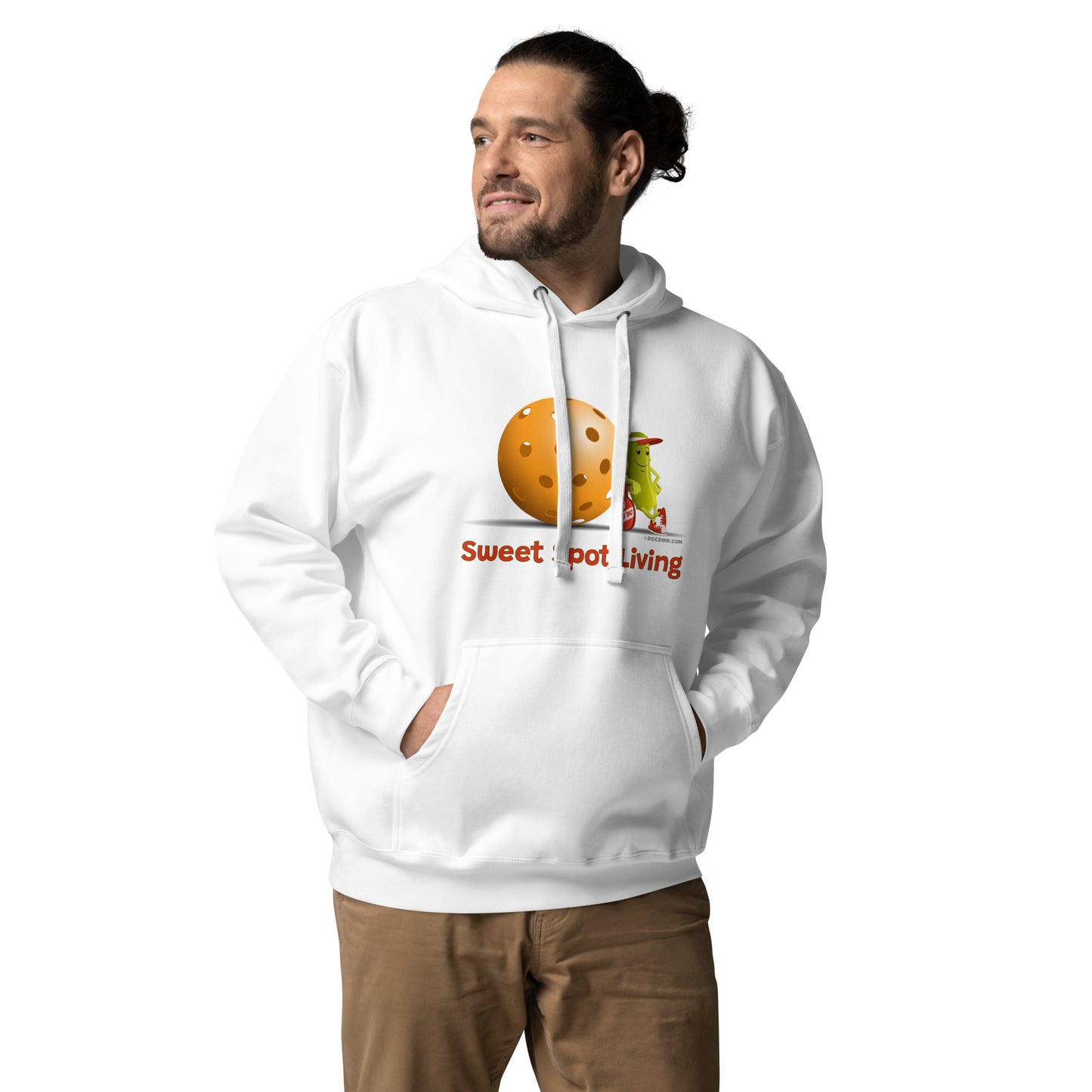 Unisex Pickleball Hoodie - Resting Pickleball - "Sweet Spot Living" - DocDink.com