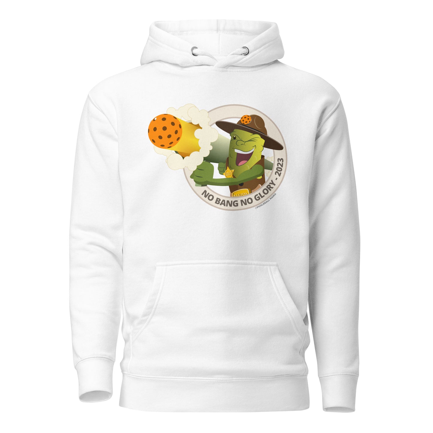 Warm Pickleball Hoodie - "No Bang, No Glory" - DocDink.com