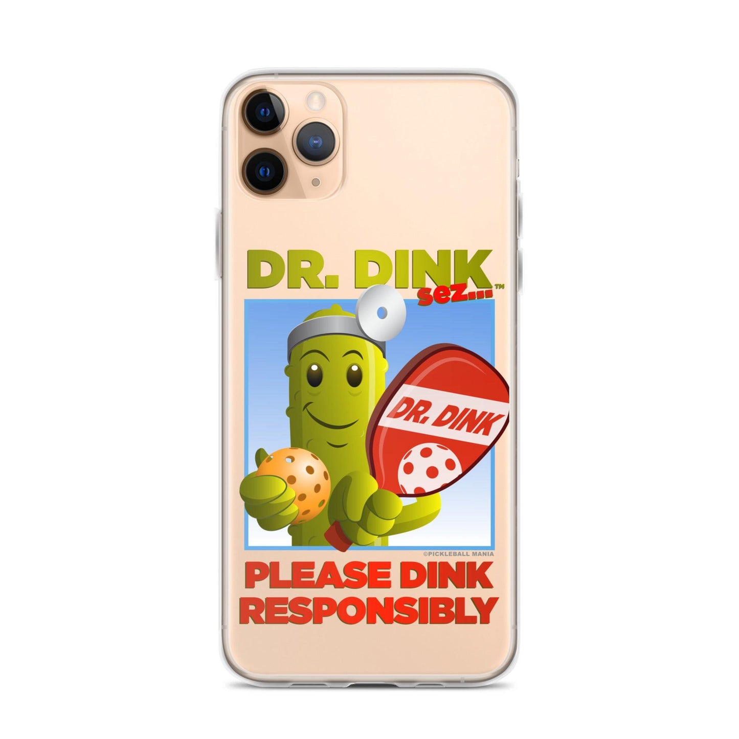 Pickleball iPhone Case - "Please Dink Responsibly!" - DocDink.com