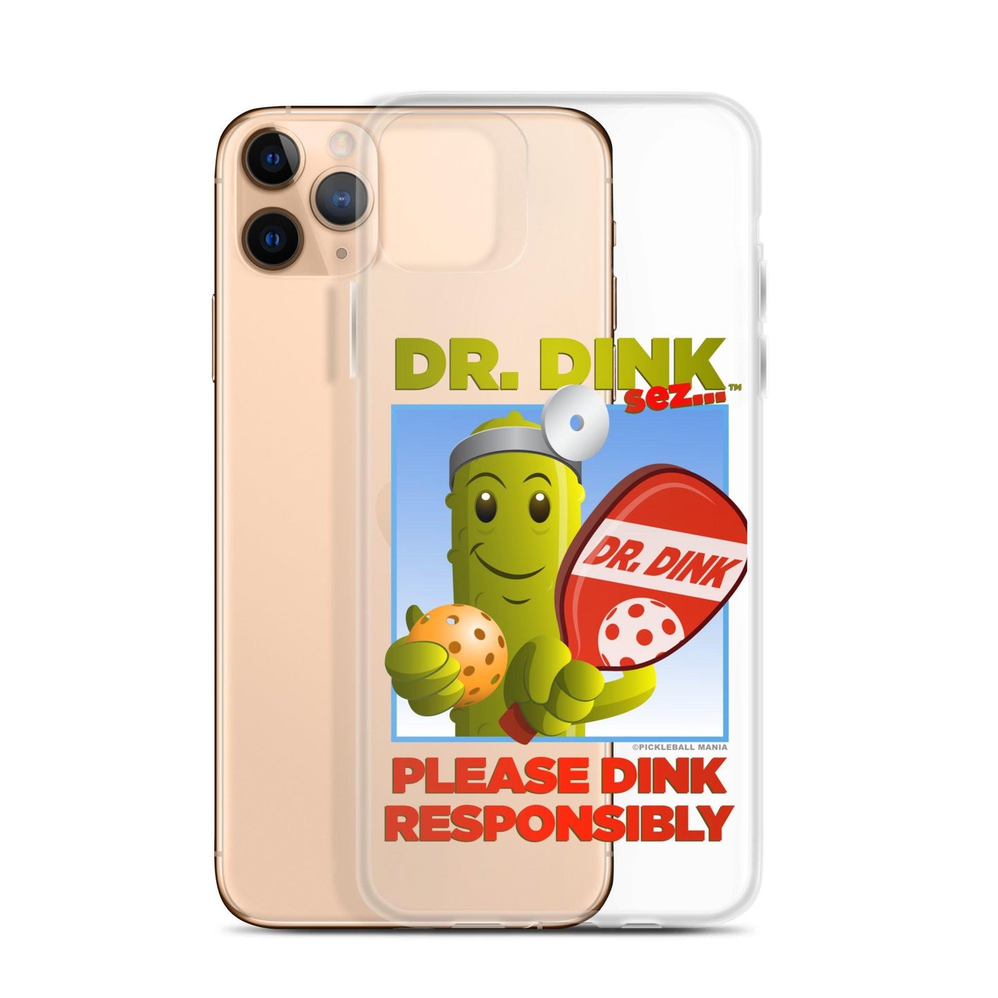 Pickleball iPhone Case - "Please Dink Responsibly!" - DocDink.com