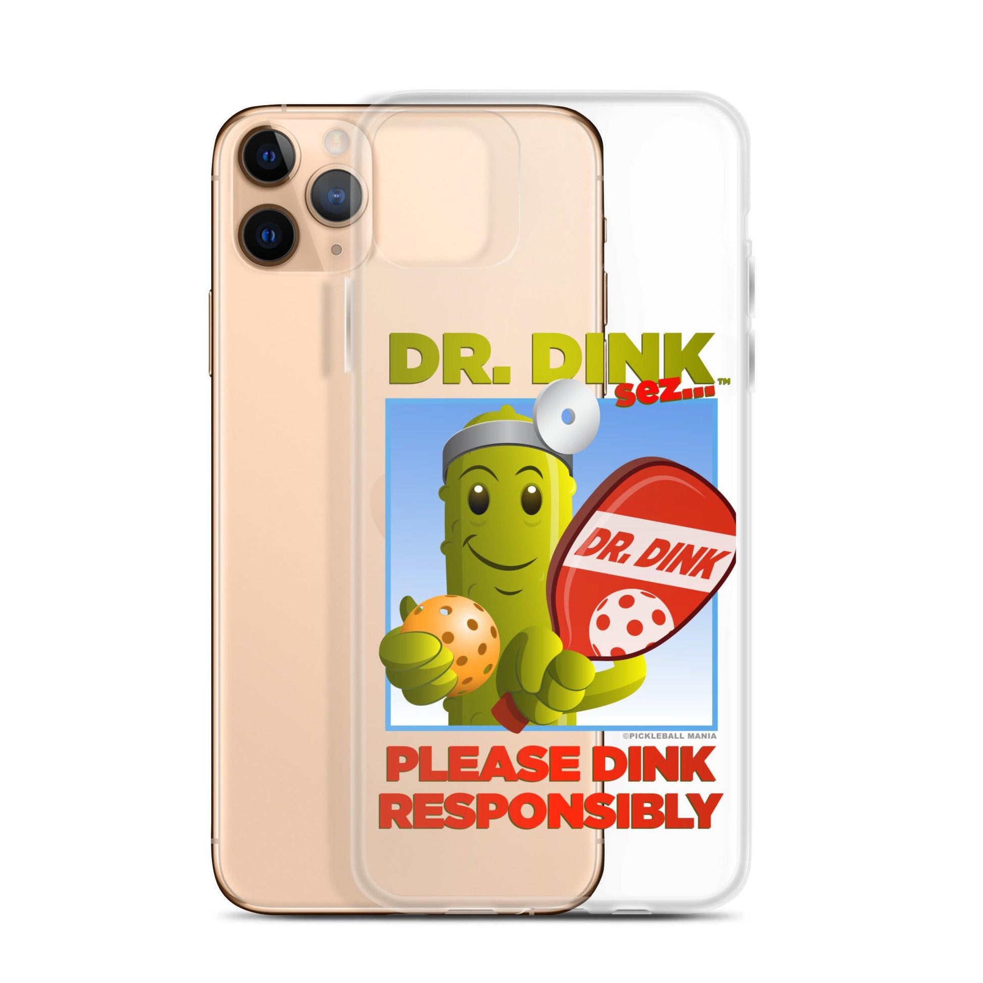 Pickleball iPhone Case - "Please Dink Responsibly!" - DocDink.com