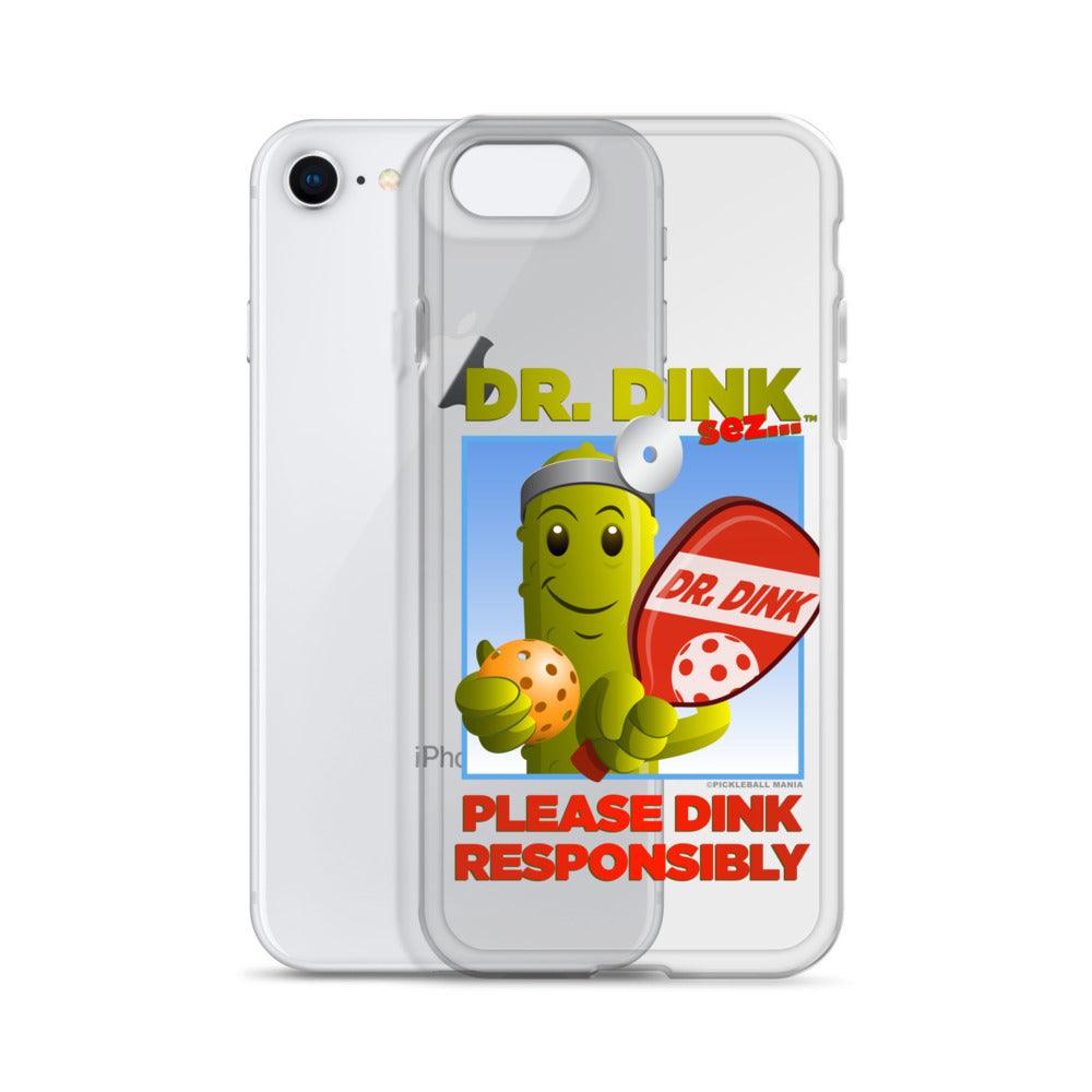 Pickleball iPhone Case - "Please Dink Responsibly!" - DocDink.com