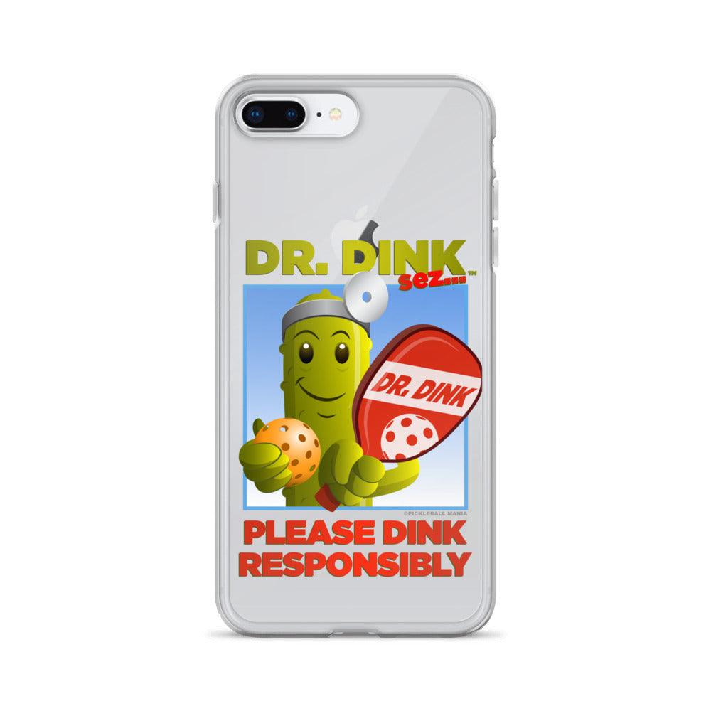 Pickleball iPhone Case - "Please Dink Responsibly!" - DocDink.com