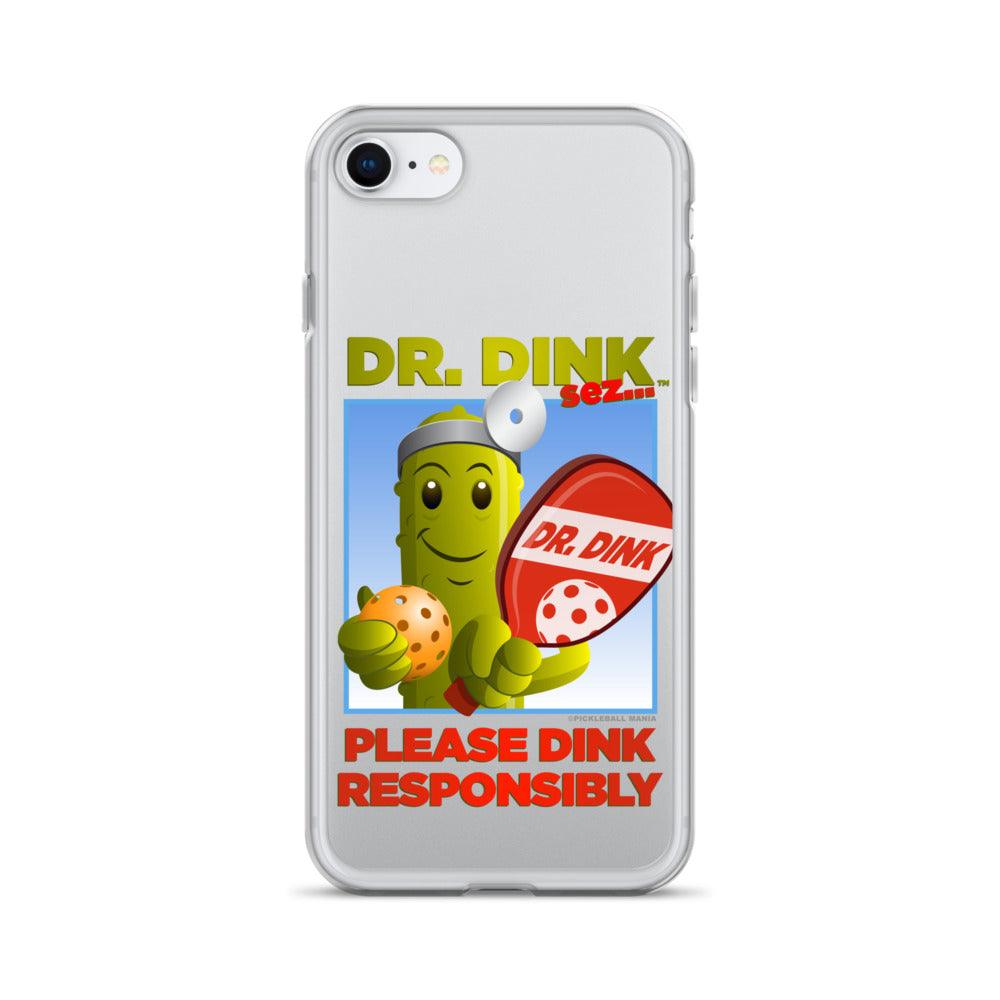 Pickleball iPhone Case - "Please Dink Responsibly!" - DocDink.com