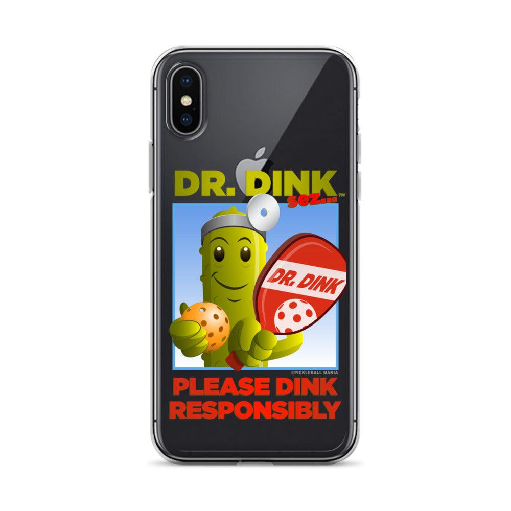Pickleball iPhone Case - "Please Dink Responsibly!" - DocDink.com