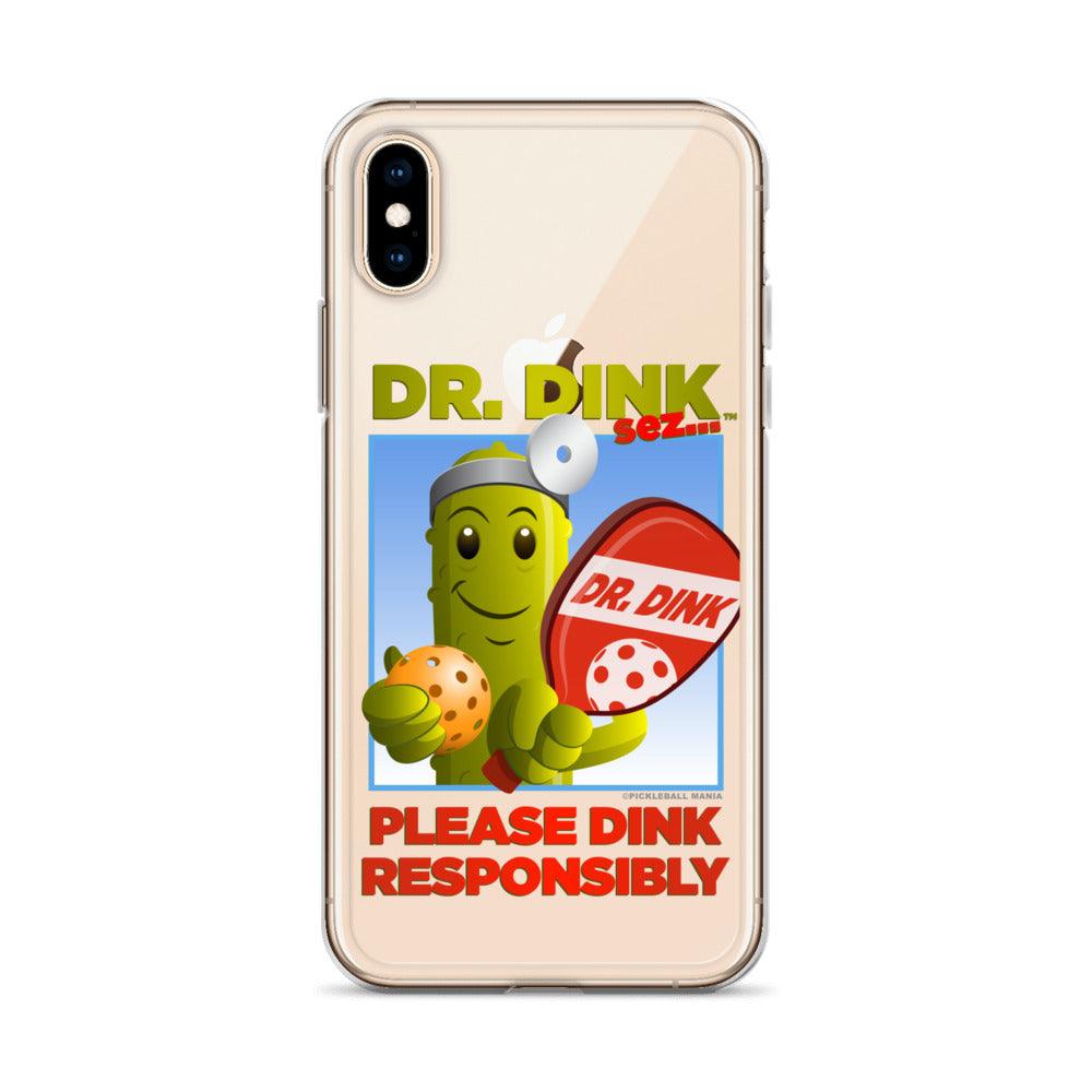 Pickleball iPhone Case - "Please Dink Responsibly!" - DocDink.com