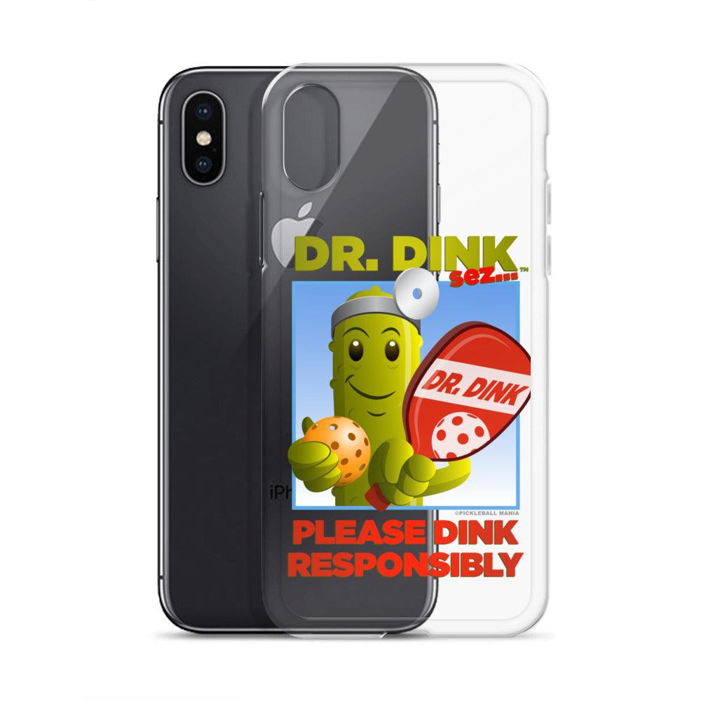 Pickleball iPhone Case - "Please Dink Responsibly!" - DocDink.com