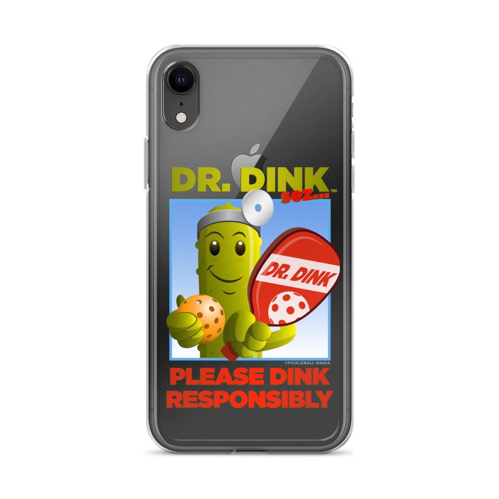 Pickleball iPhone Case - "Please Dink Responsibly!" - DocDink.com