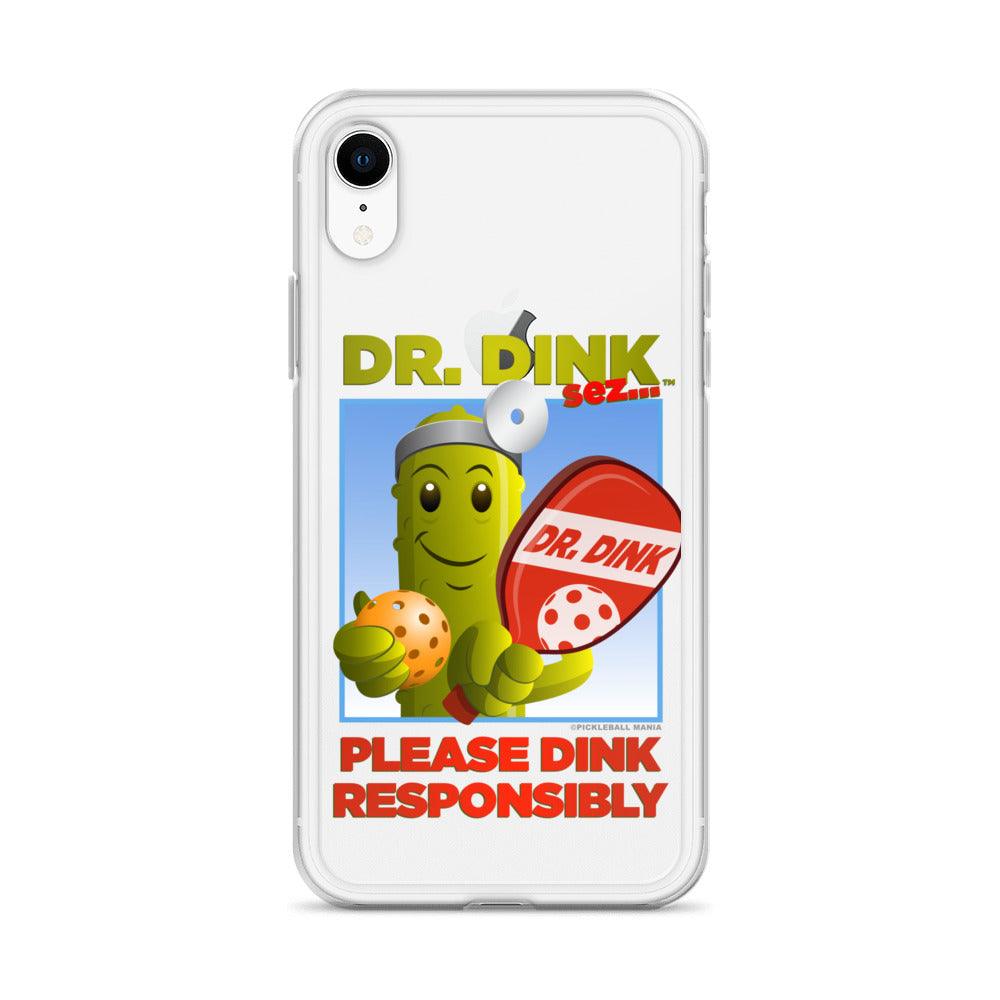 Pickleball iPhone Case - "Please Dink Responsibly!" - DocDink.com