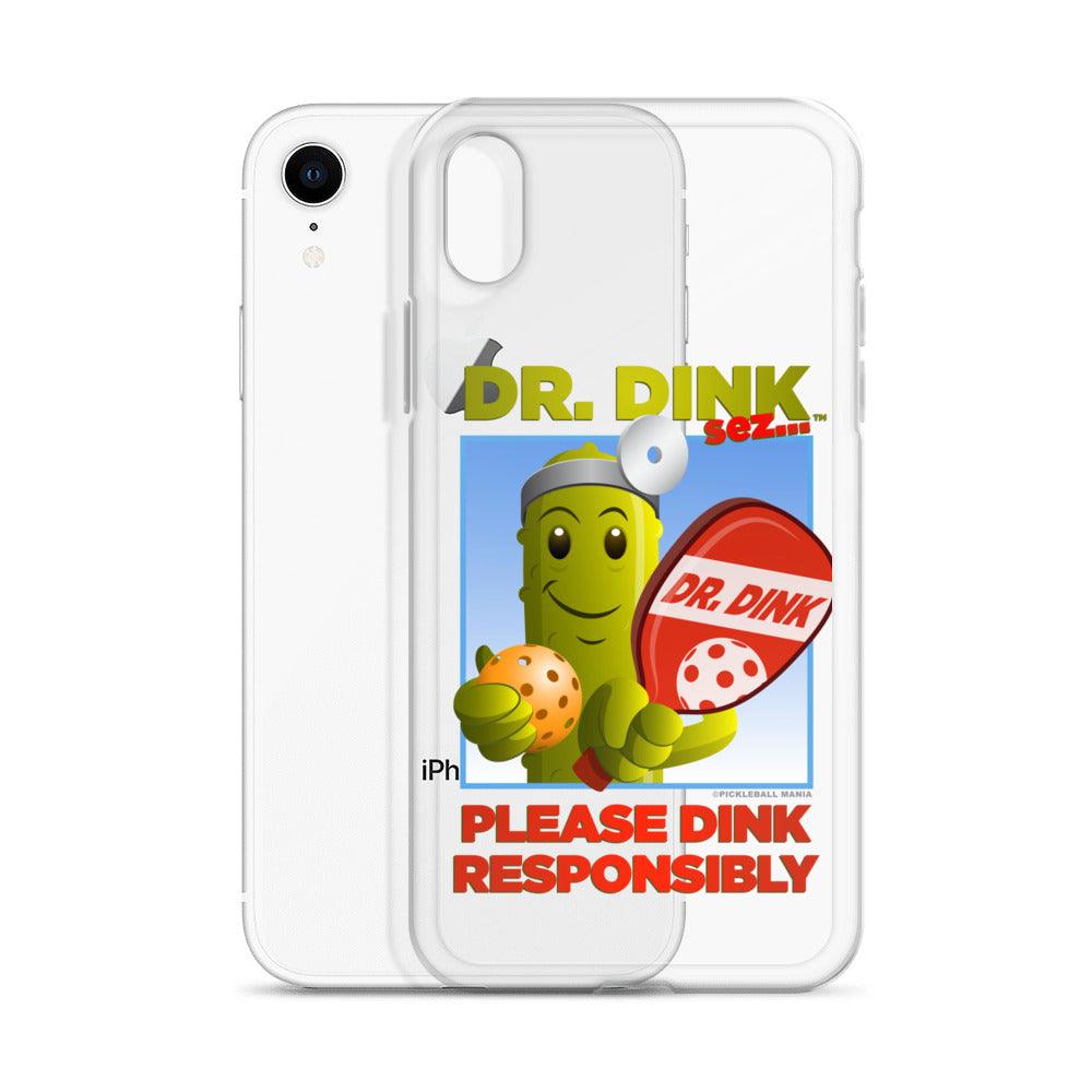 Pickleball iPhone Case - "Please Dink Responsibly!" - DocDink.com