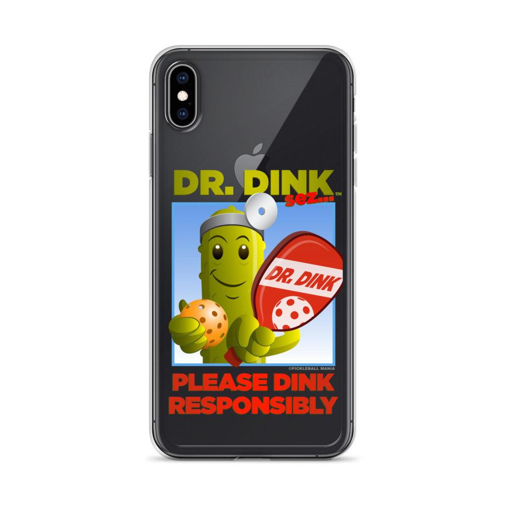 Pickleball iPhone Case - "Please Dink Responsibly!" - DocDink.com