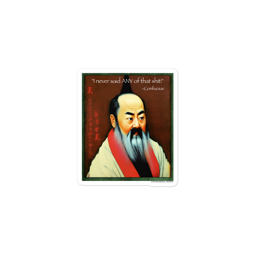 Decorative Confucius says Stickers - DocDink.com