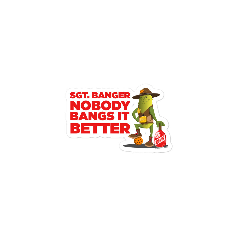 Pickleball Stickers - "Nobody Bangs it Better!" - DocDink.com