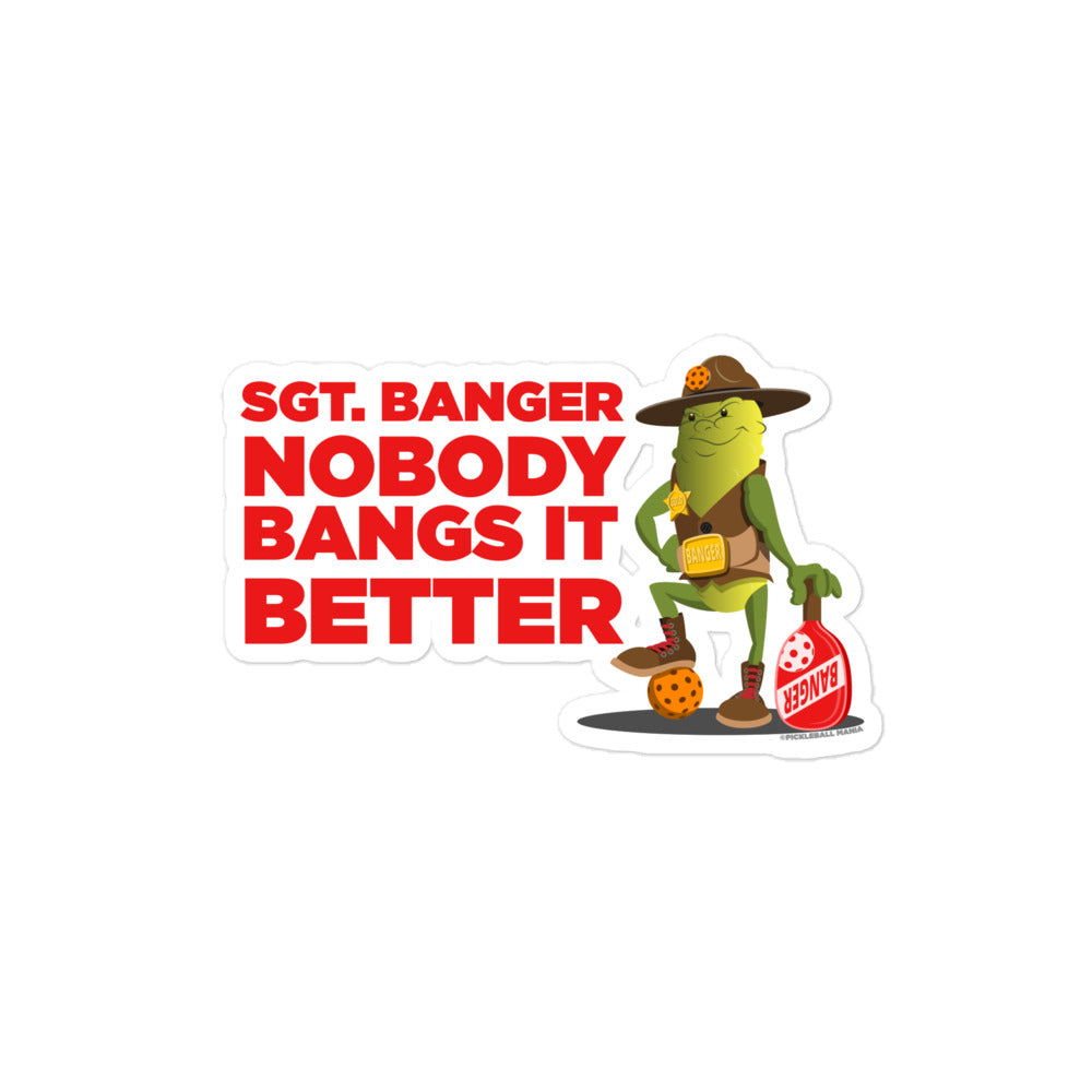 Pickleball Stickers - "Nobody Bangs it Better!" - DocDink.com