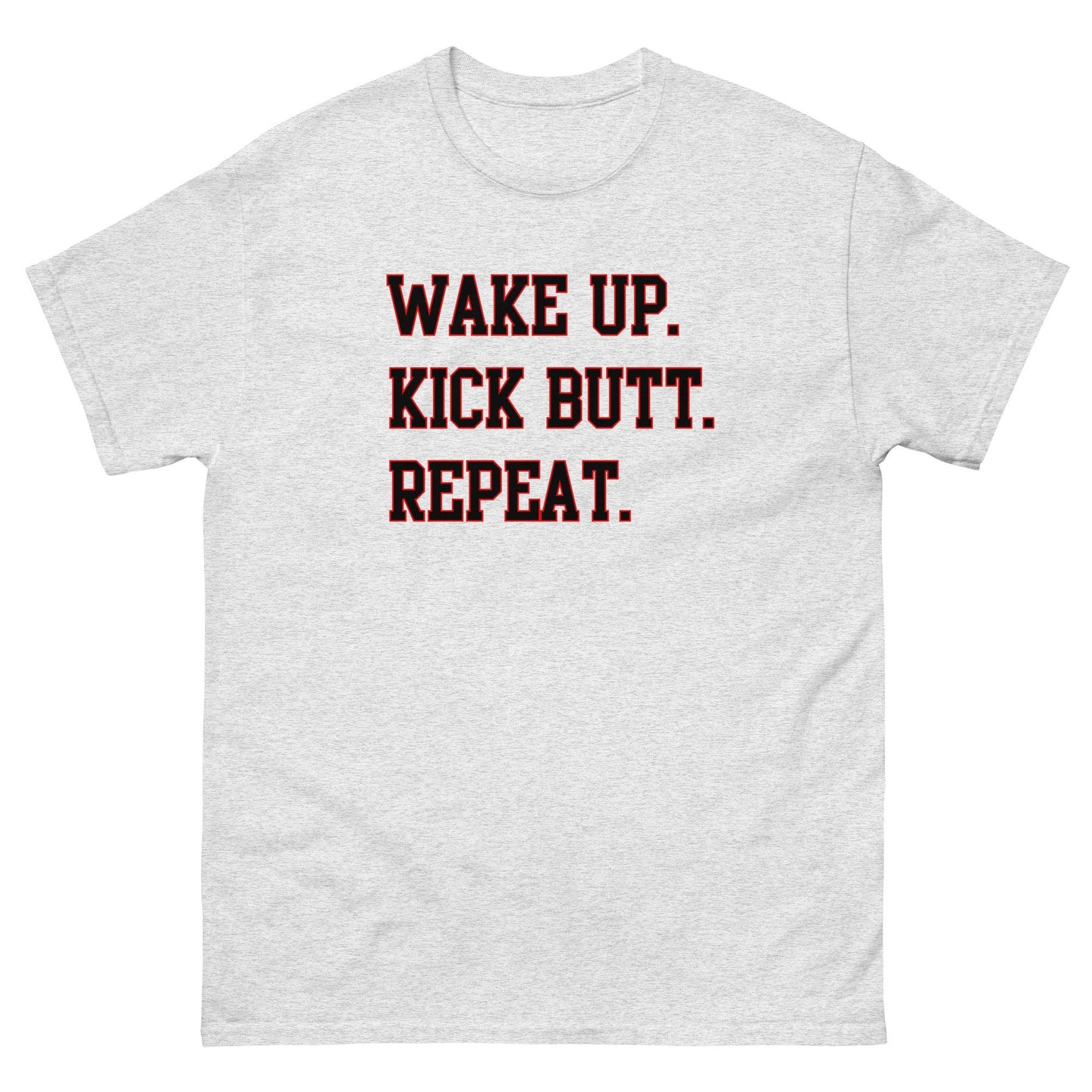 100% Cotton T-Shirt - WAKE UP - Black - DocDink.com