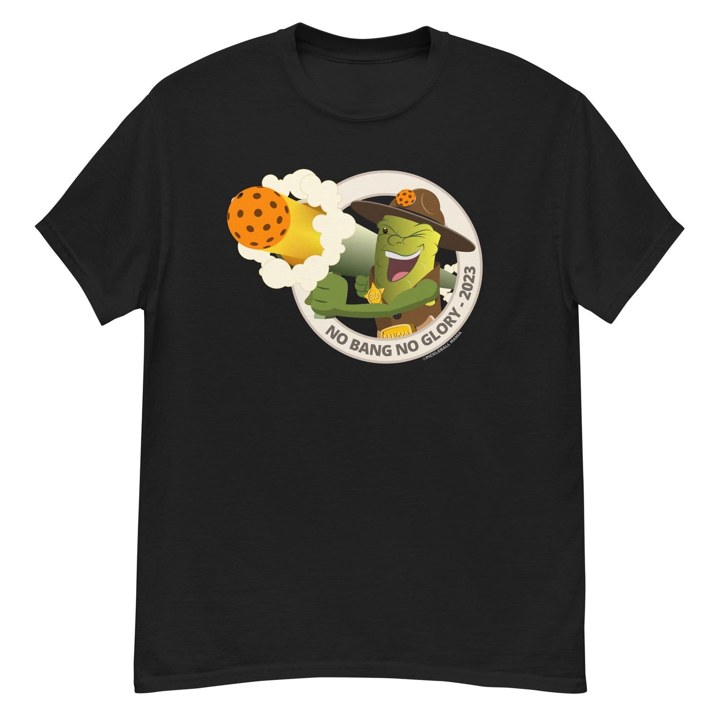 100% Cotton Pickleball T-Shirt - "No Bang, No Glory" - DocDink.com