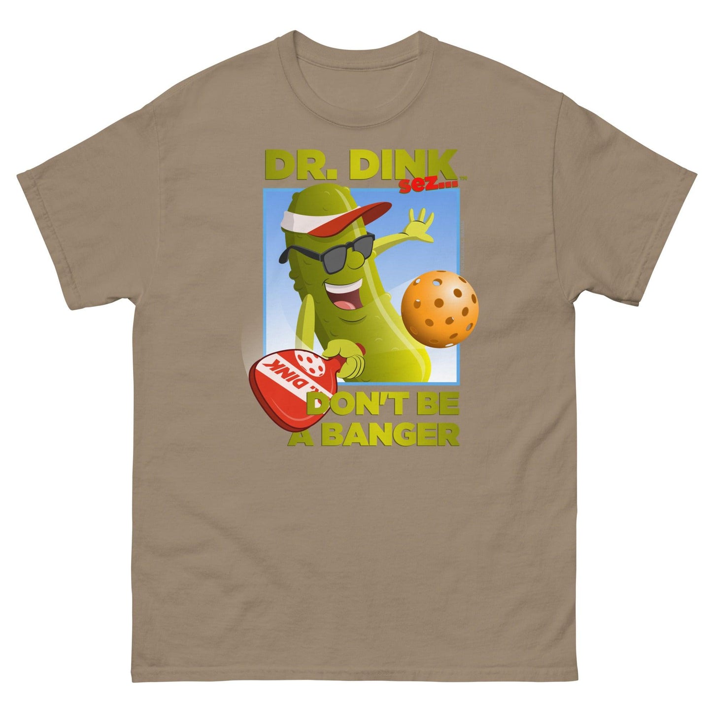 Unisex 100% Cotton Pickleball T-Shirt - "Don't be a Banger!" - DocDink.com