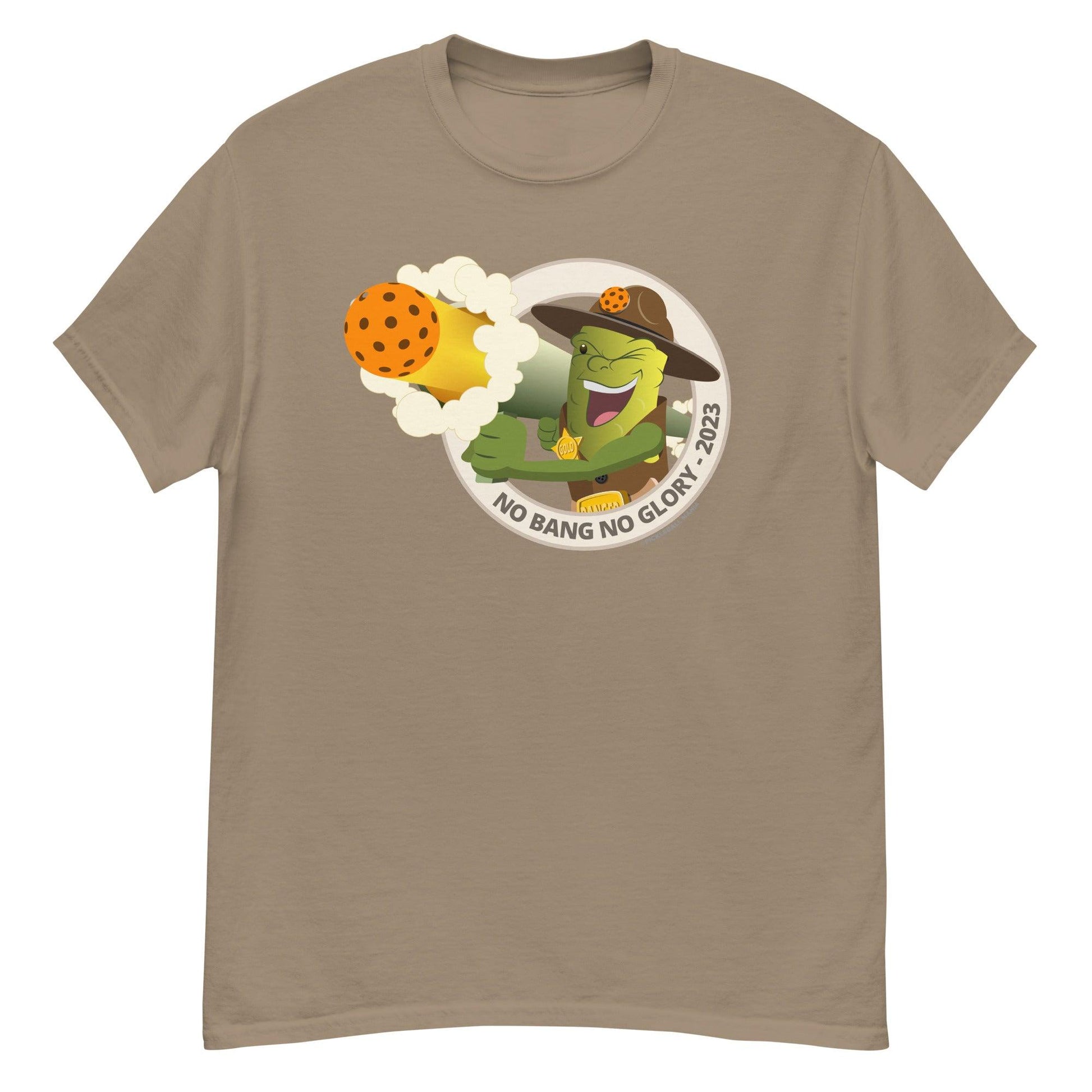 100% Cotton Pickleball T-Shirt - "No Bang, No Glory" - DocDink.com