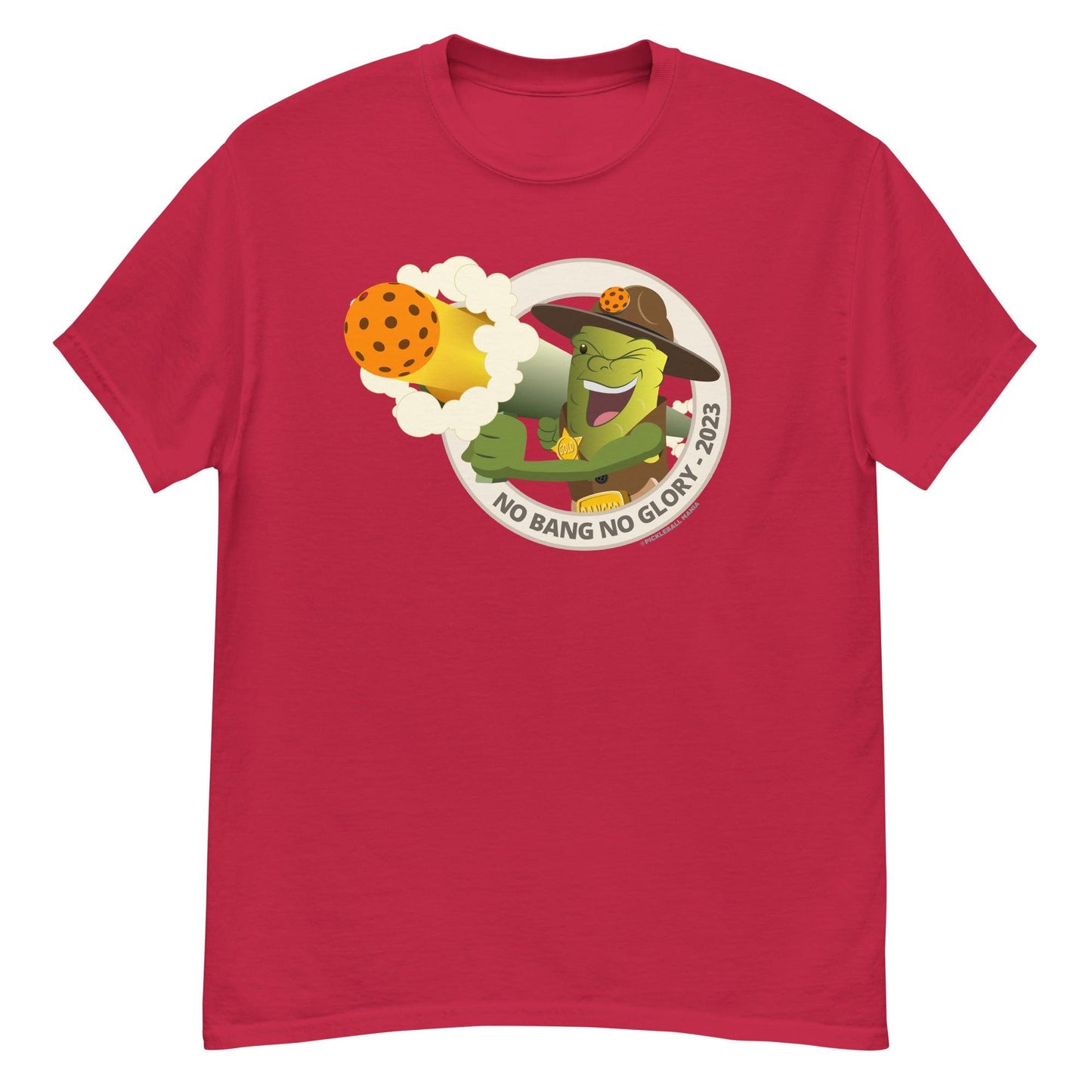 100% Cotton Pickleball T-Shirt - "No Bang, No Glory" - DocDink.com