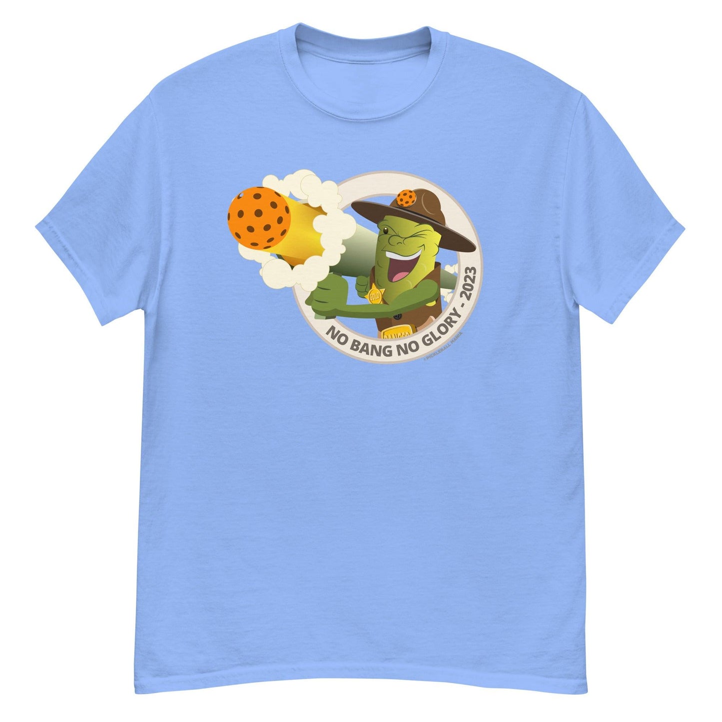 100% Cotton Pickleball T-Shirt - "No Bang, No Glory" - DocDink.com