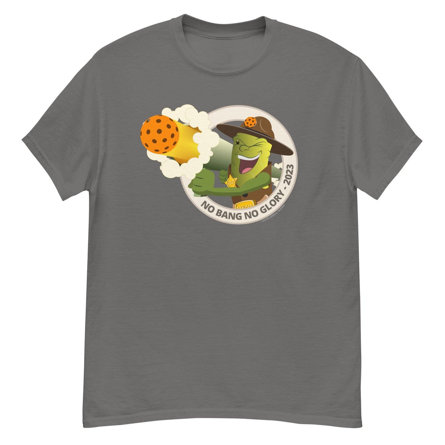 100% Cotton Pickleball T-Shirt - "No Bang, No Glory" - DocDink.com