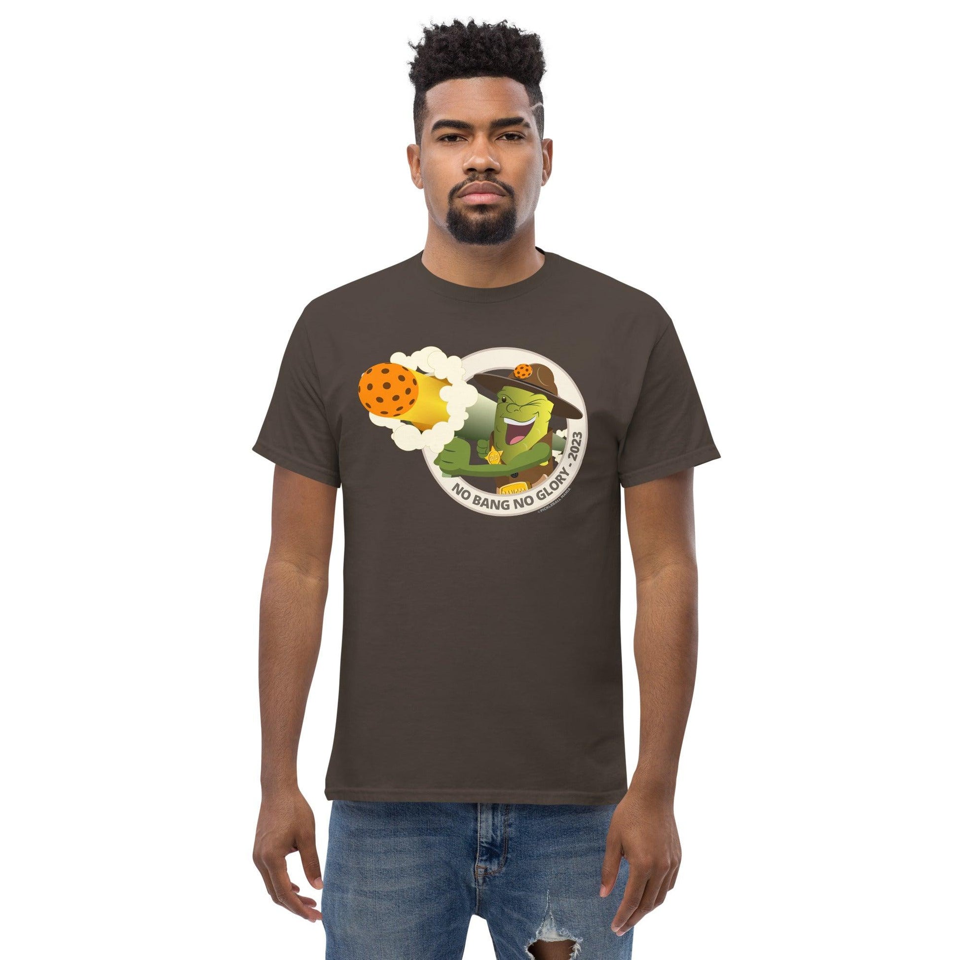 100% Cotton Pickleball T-Shirt - "No Bang, No Glory" - DocDink.com